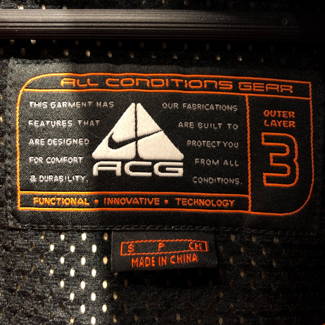 NIKE ACG/Coat/S/Nylon/BLU/Blue/Org Heavy Raincoat view 3