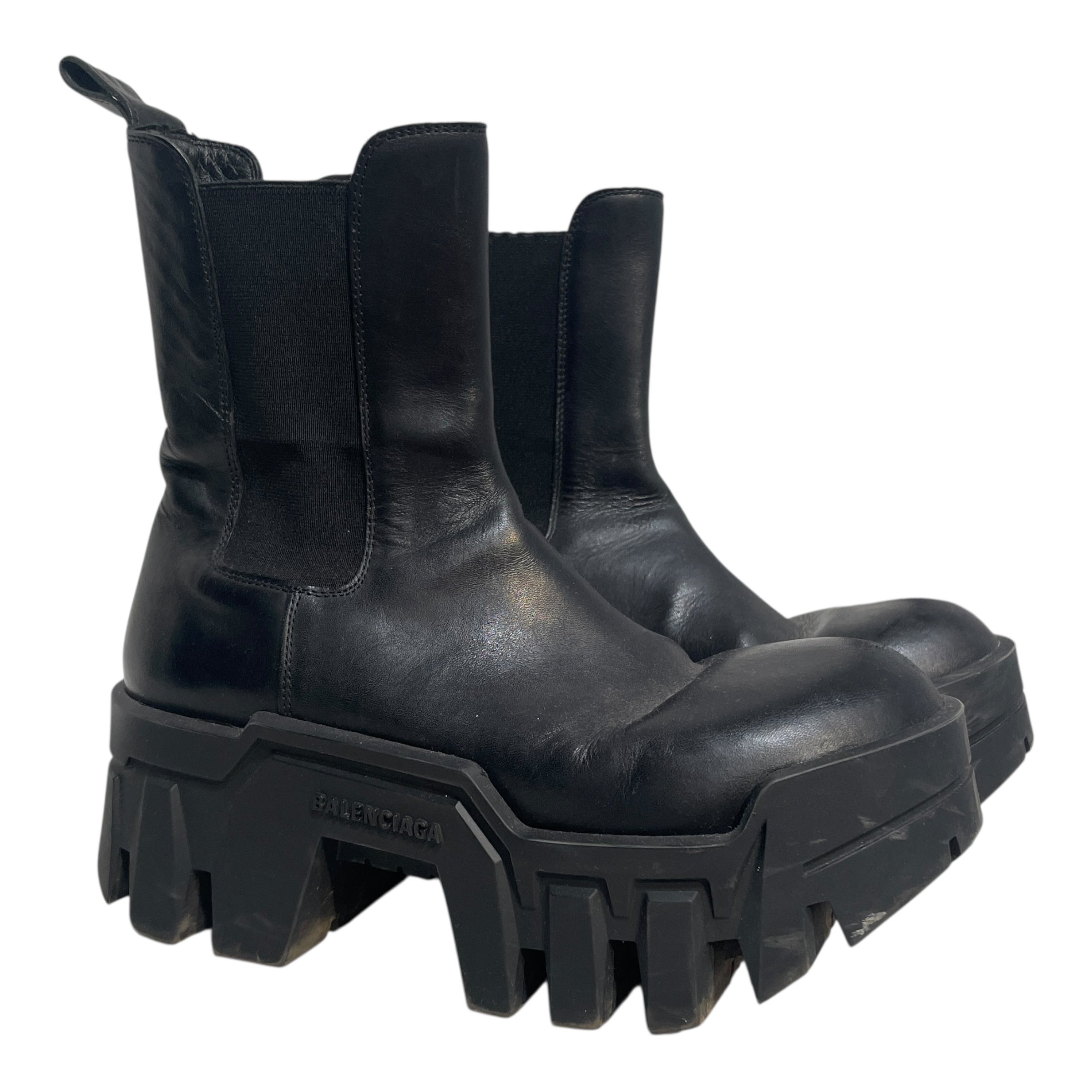 BALENCIAGA/Boots/EU 36/Leather/BLK/Bulldozer Chealsea Boot view 1