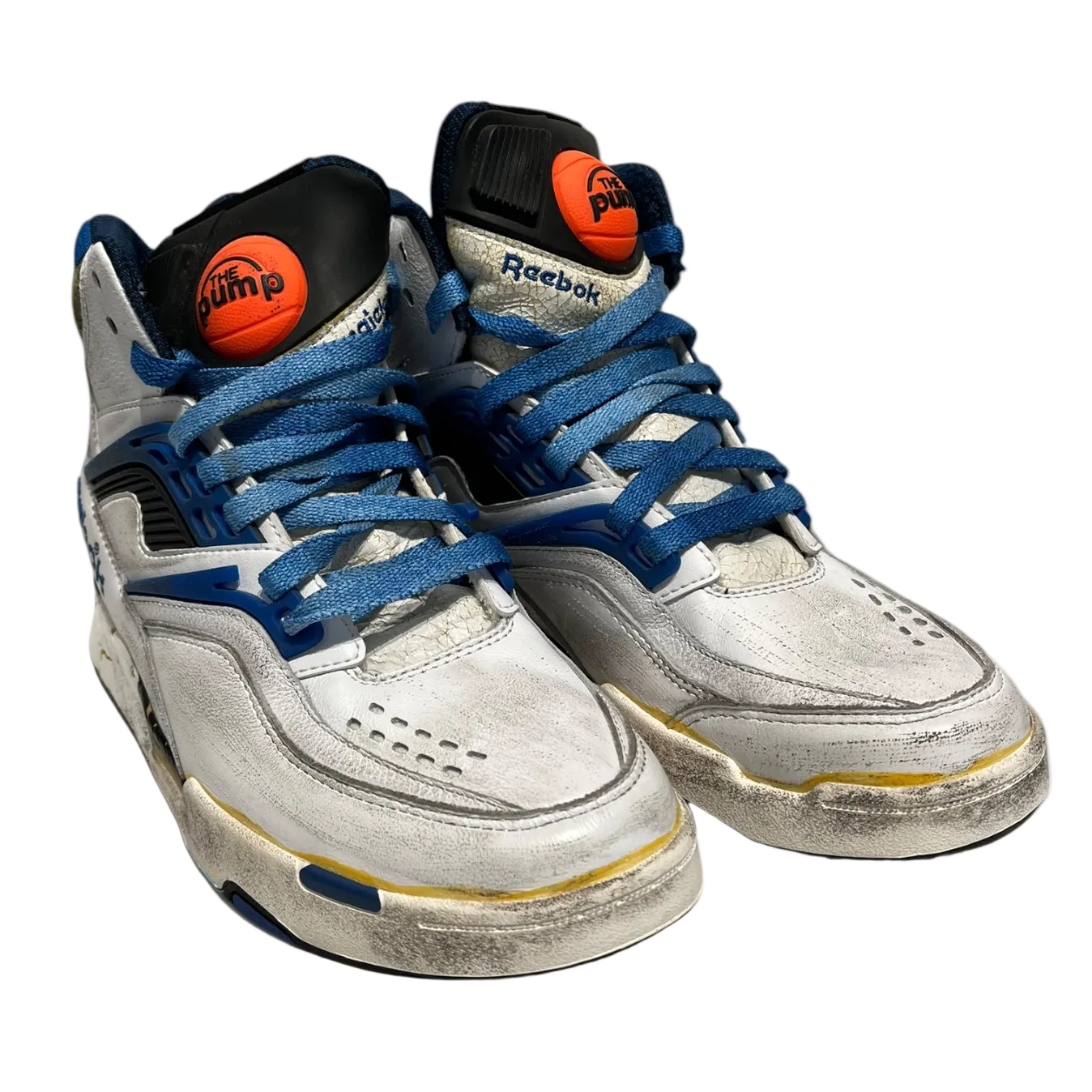 Maison Margiela/Hi-Sneakers/US 6/Cotton/BLU/REEBOK PUMP view 1