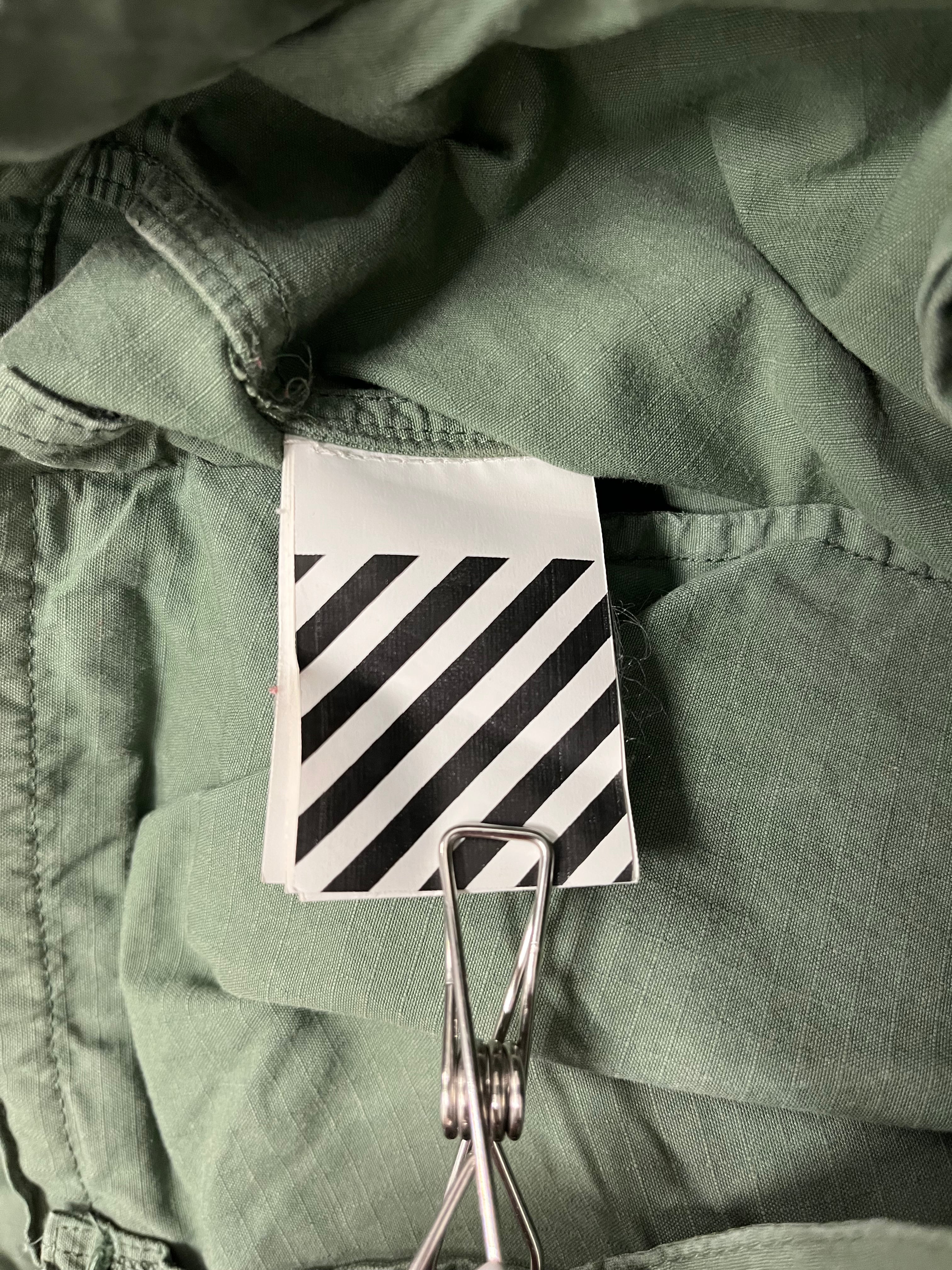 OFF-WHITE/Pants/30/Cotton/GRN/BLK CROSS HARDWARE LOGO CARGO view 4