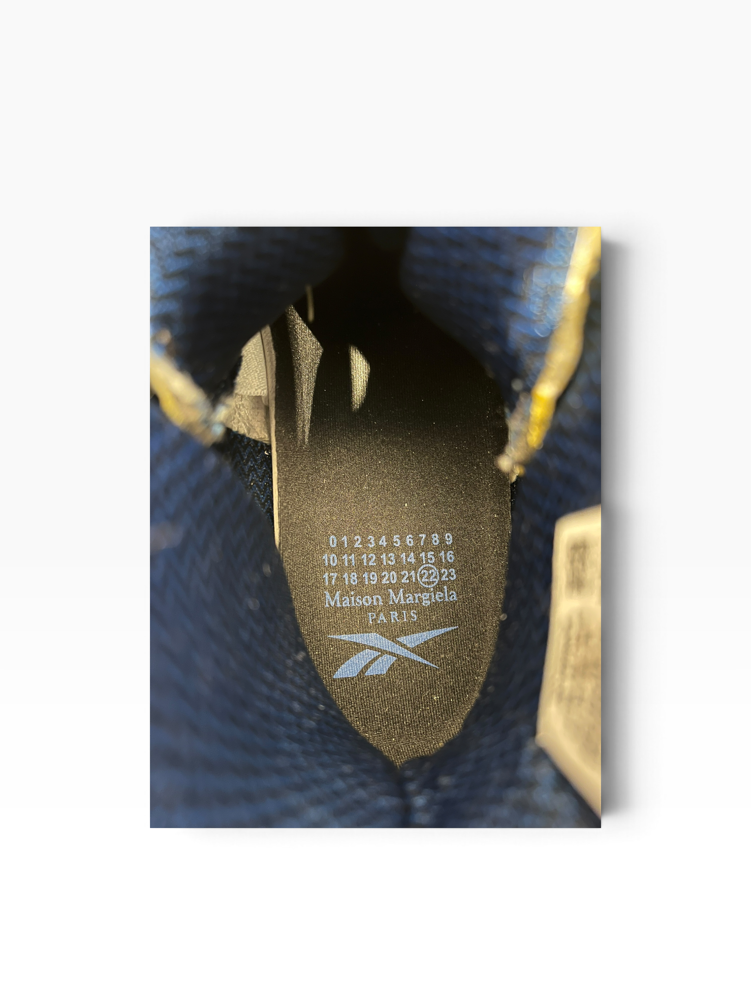 Maison Margiela/Hi-Sneakers/US 6/Cotton/BLU/REEBOK PUMP view 4