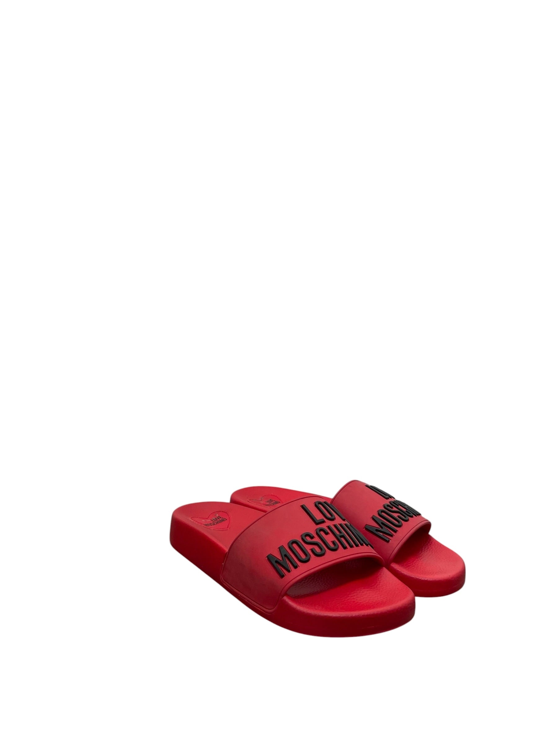 LOVE MOSCHINO/Sandals/US 5/RED/LOVE MOSCHINO SLIDES view 1
