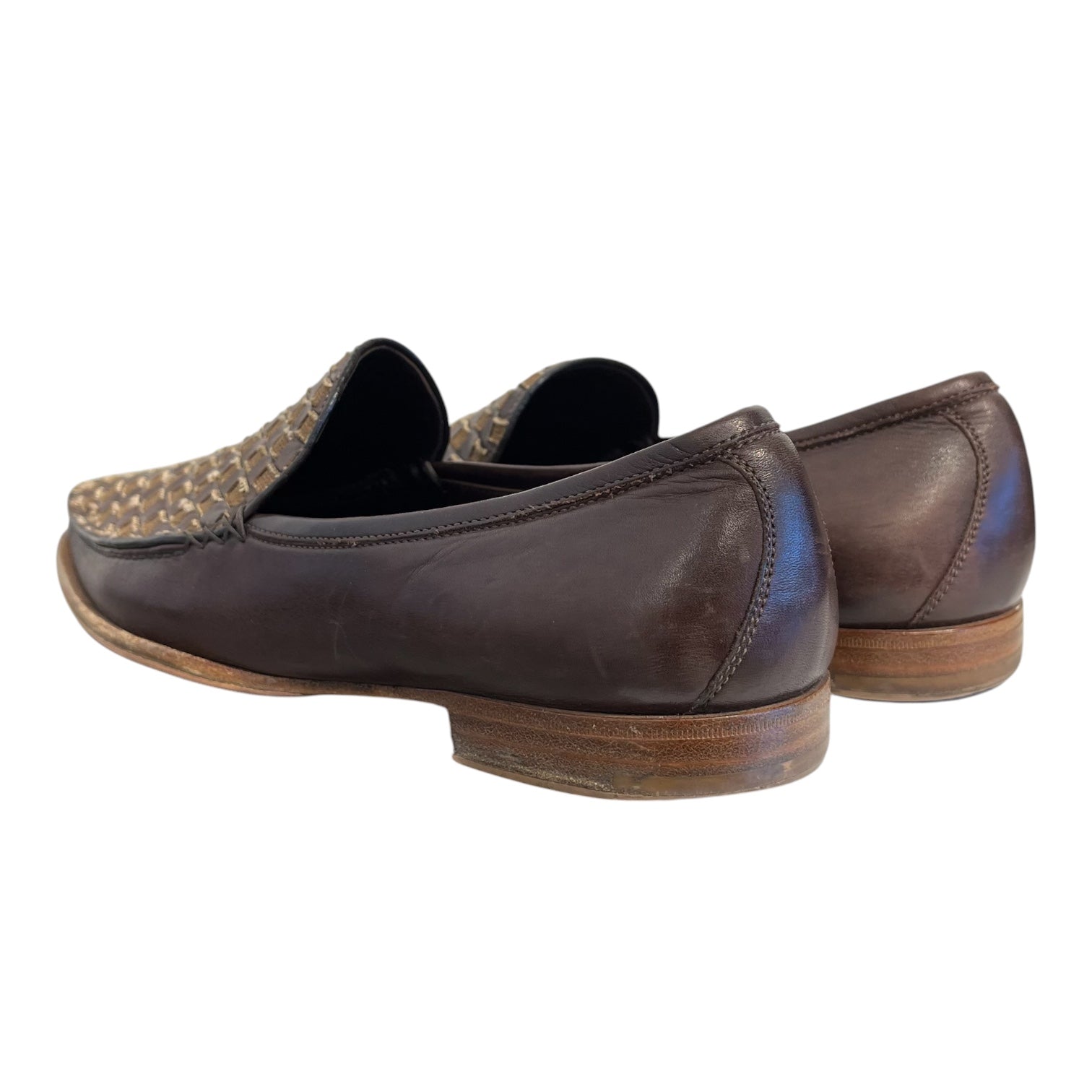 BOTTEGA VENETA/Loafers/US 8/Gingham Check/Leather/BRW/Woven Leather view 2
