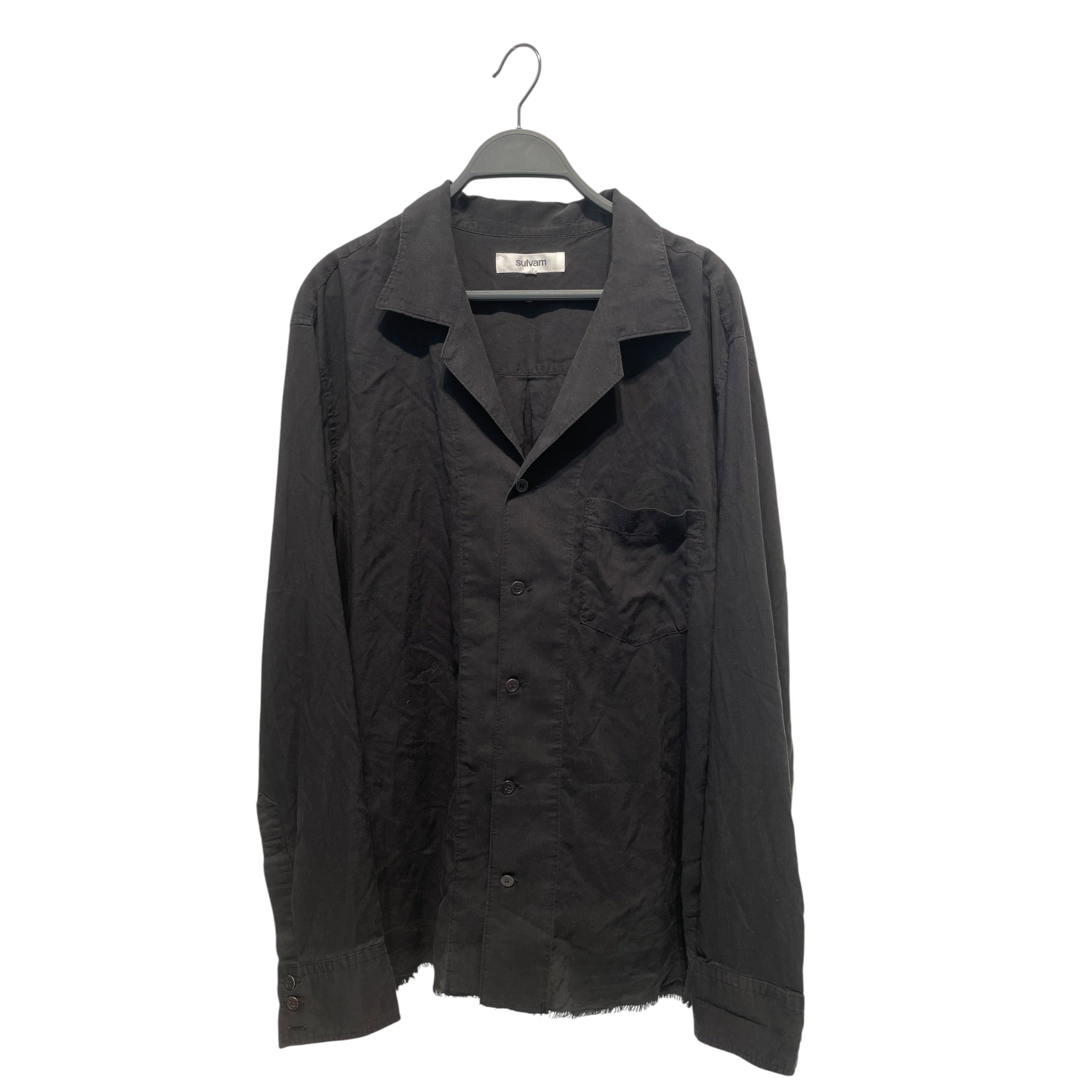 sulvam/LS Shirt/L/BLK/TENCEL FABRIC view 1