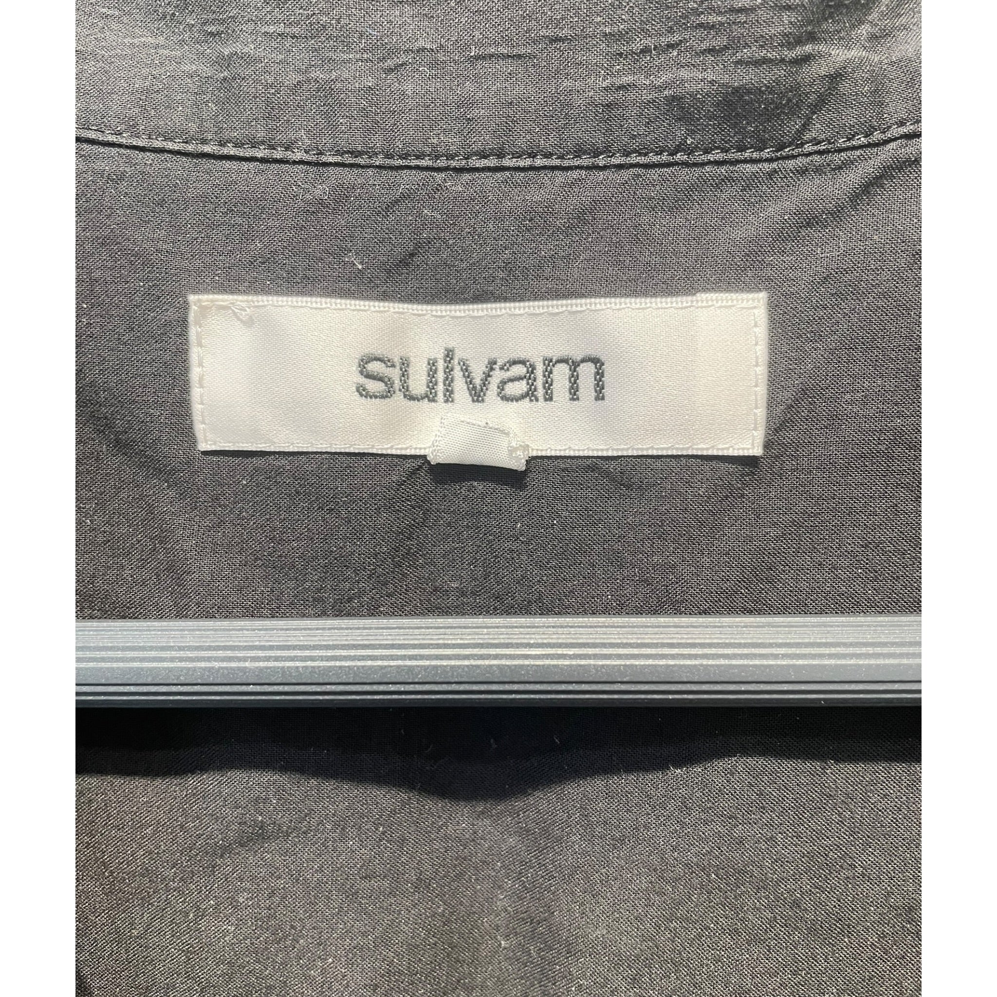 sulvam/LS Shirt/L/BLK/TENCEL FABRIC view 3