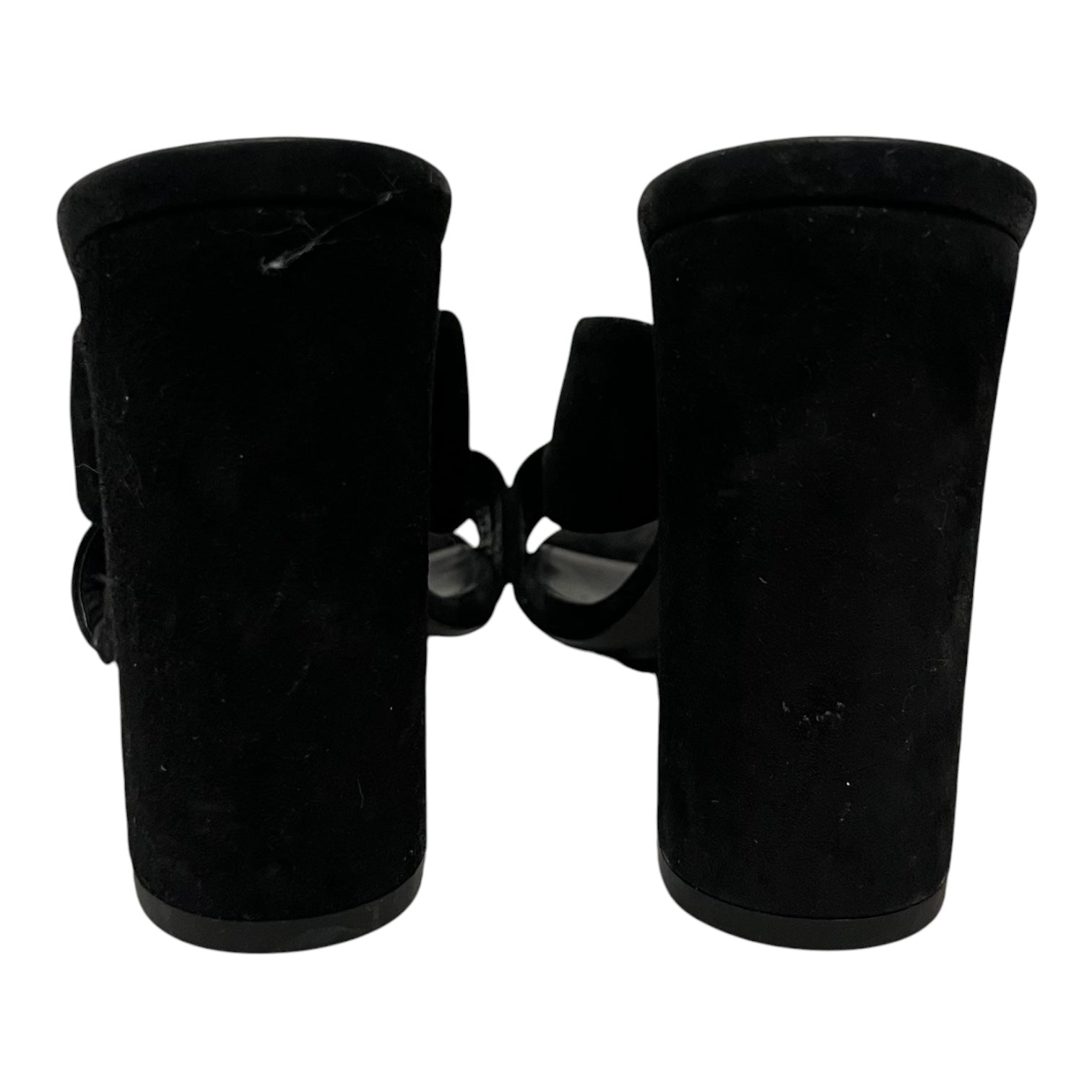 SAINT LAURENT/Heels/US 7/Suede/BLK/lou lou 100 knot mules view 3