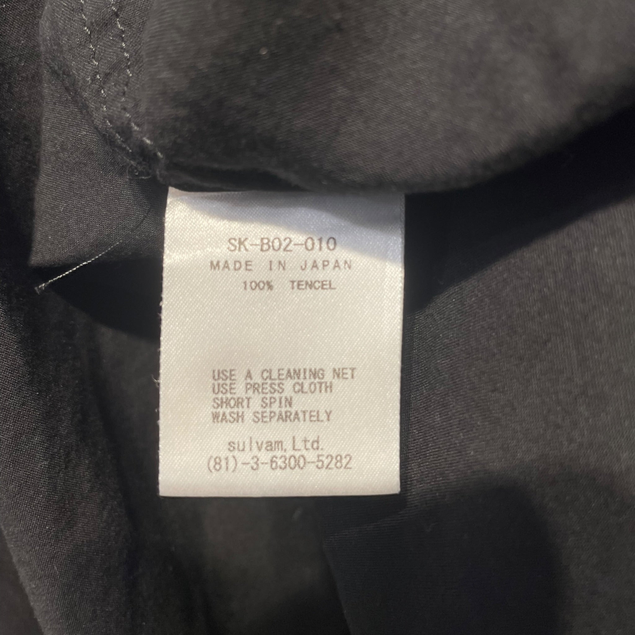 sulvam/LS Shirt/L/BLK/TENCEL FABRIC view 4