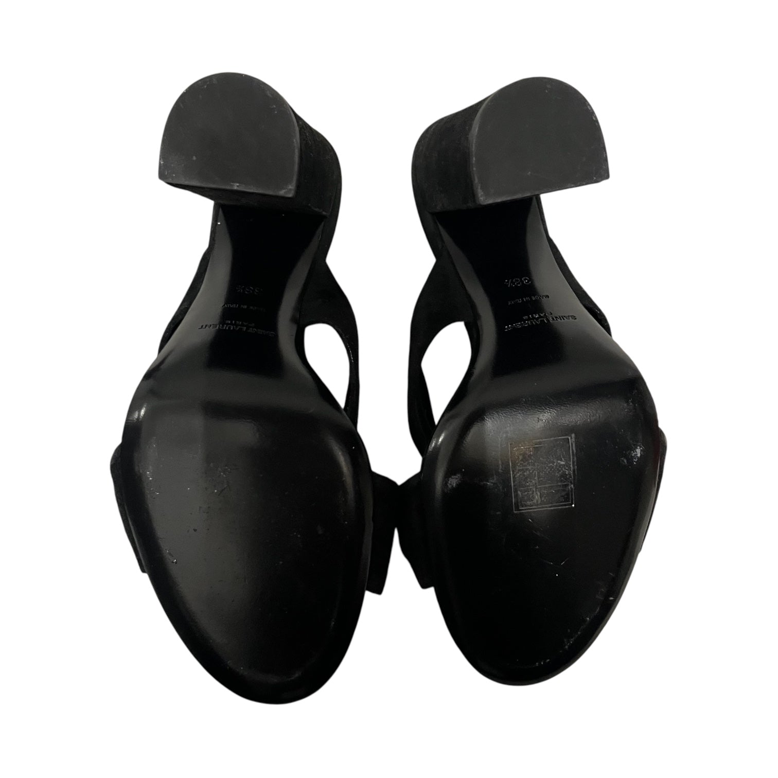 SAINT LAURENT/Heels/US 7/Suede/BLK/lou lou 100 knot mules view 6