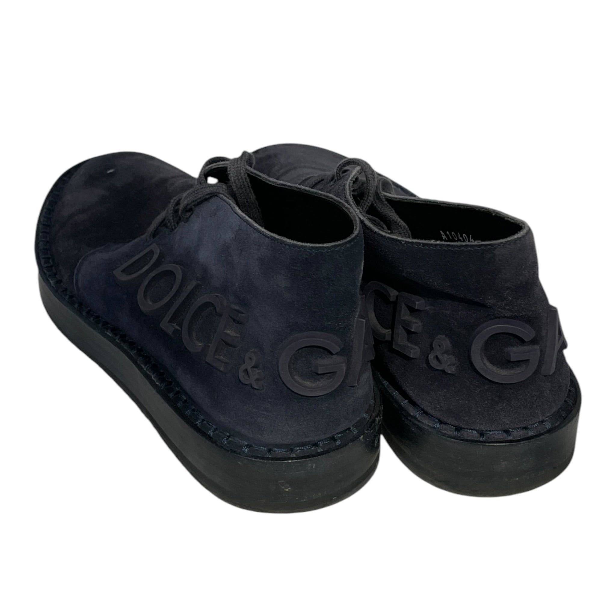 DOLCE&GABBANA/Dress Shoes/US 8/Suede/NVY/U-Tip/LOGO WRAP AROUND view 2