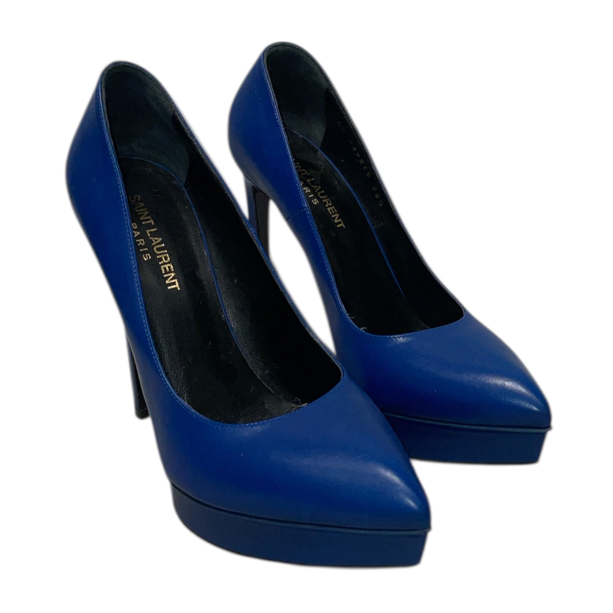 YVES SAINT LAURENT/Heels/EU 38.5/Leather/BLU/Majorelle Janis Pump view 1