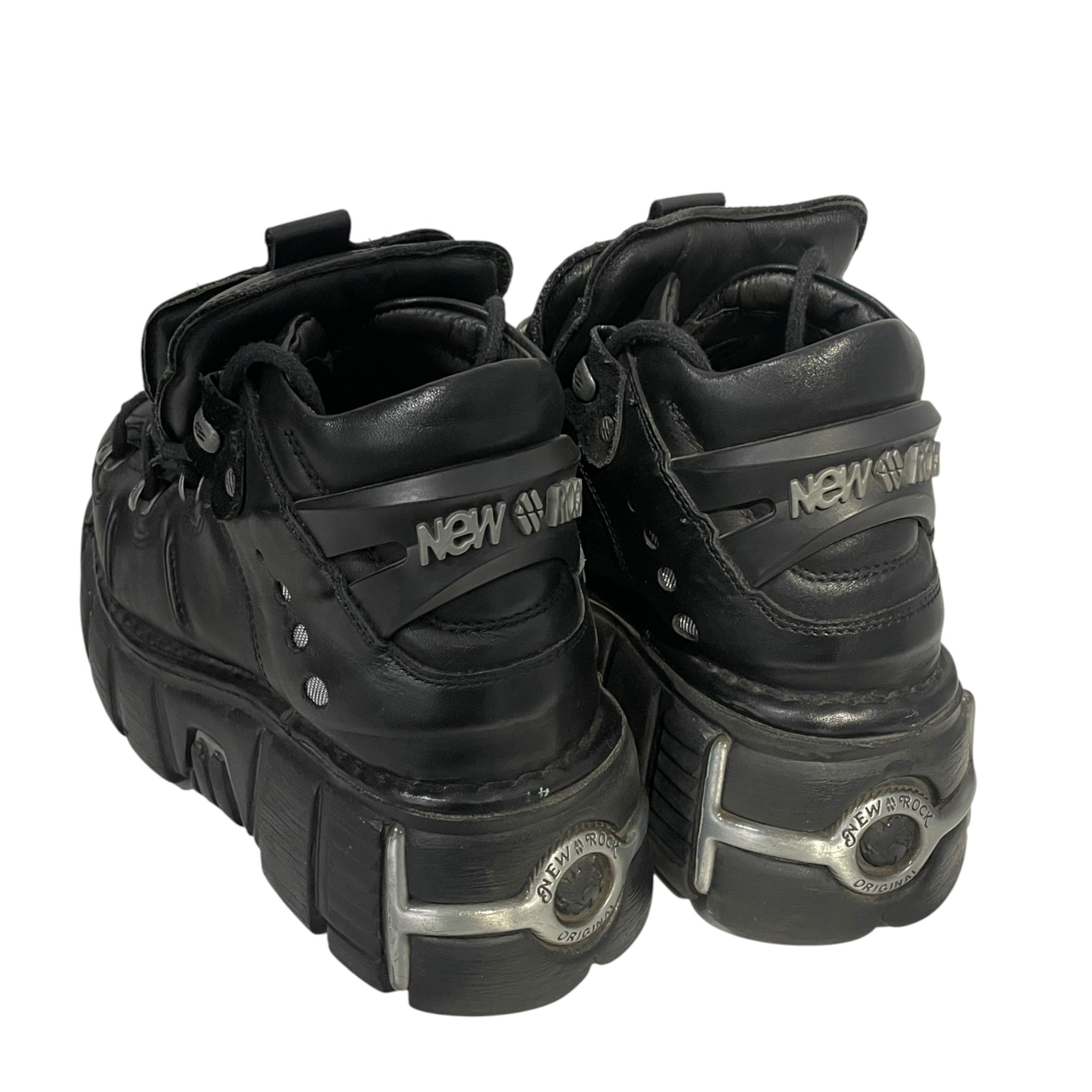 NEW ROCK/Boots/EU 41/Leather/BLK/PLATFORM BLK METAL HARDWARE view 2
