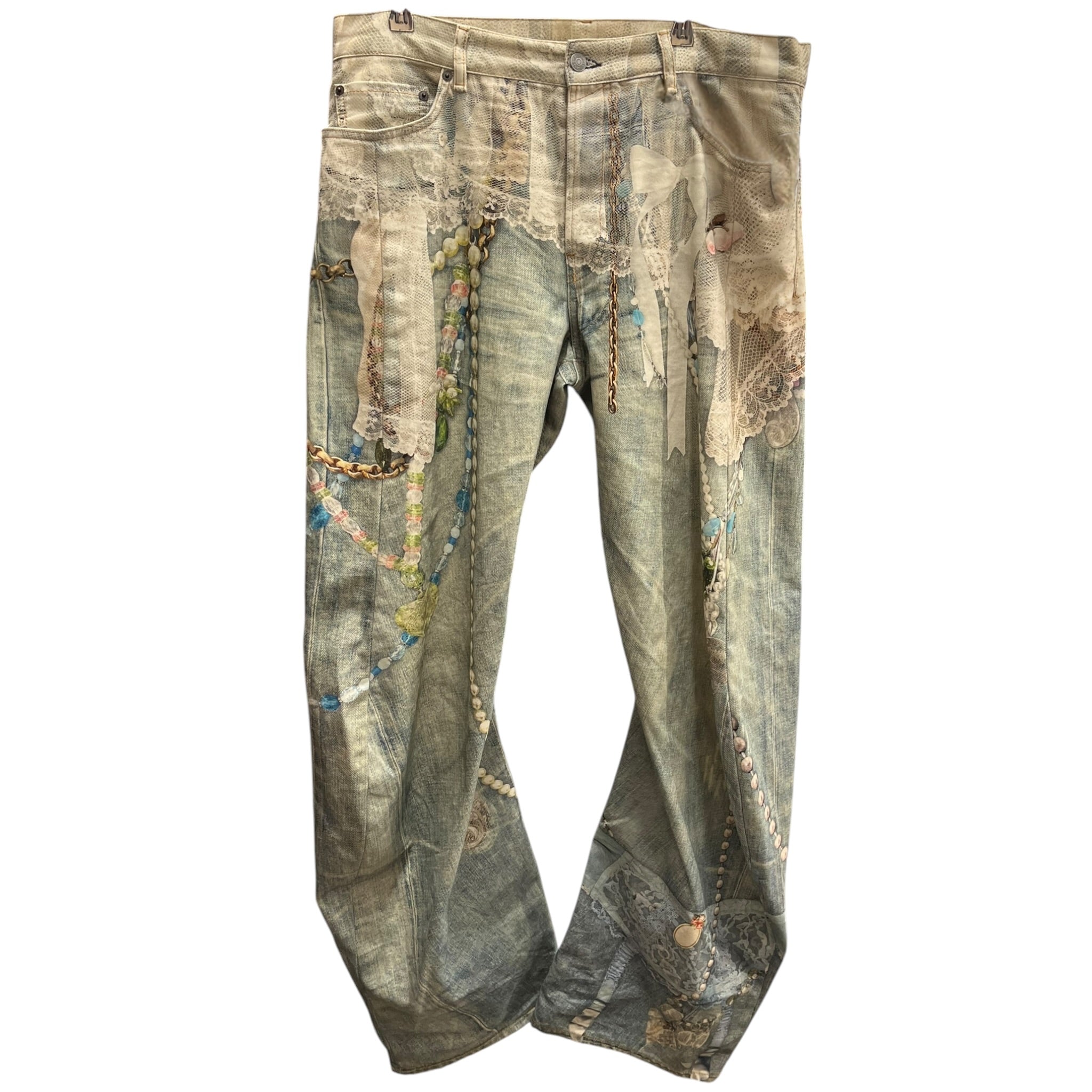 Acne Studios/Pants/52/Cotton/IDG/All Over Print/2006 PEARL TROMPE JEANS view 1