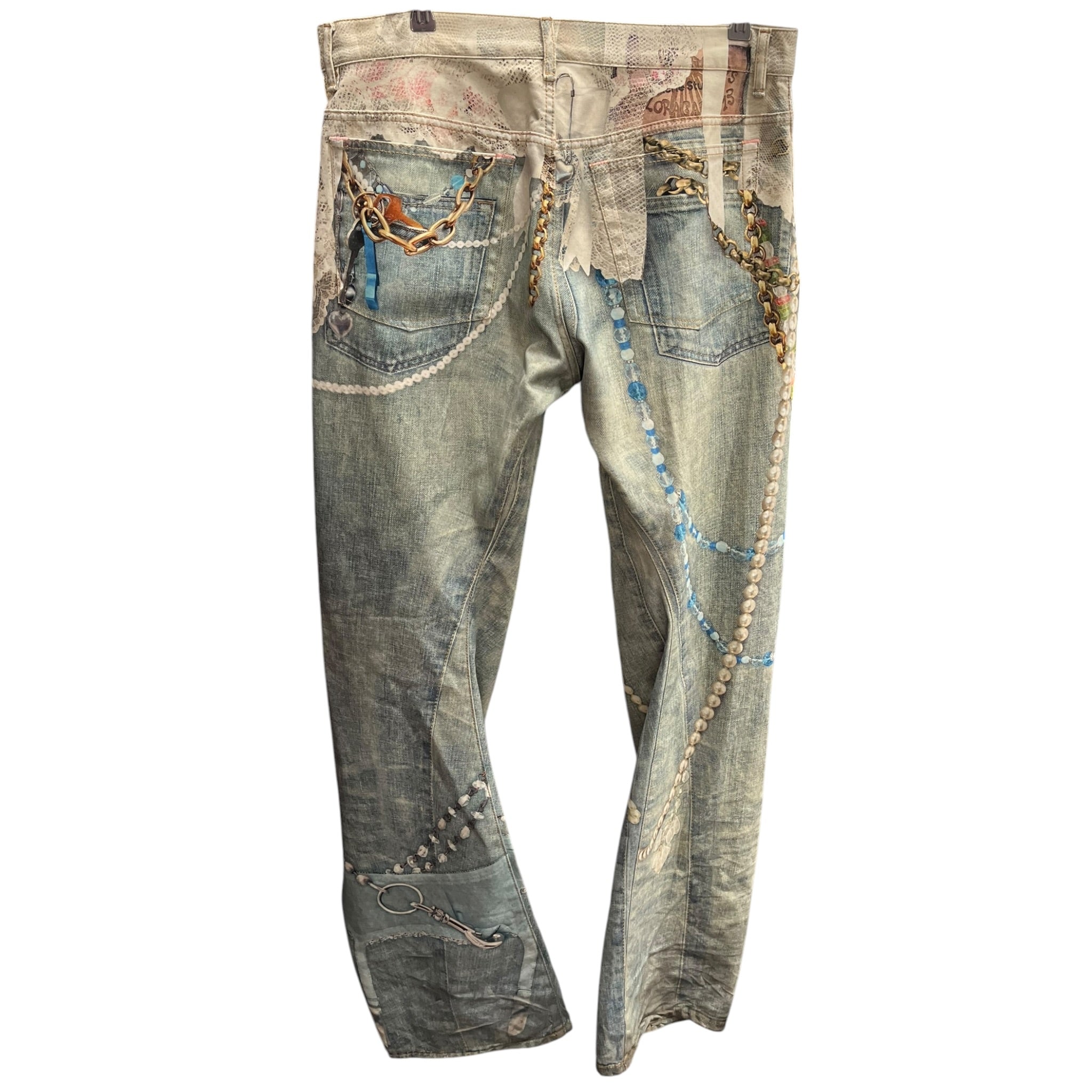Acne Studios/Pants/52/Cotton/IDG/All Over Print/2006 PEARL TROMPE JEANS view 2