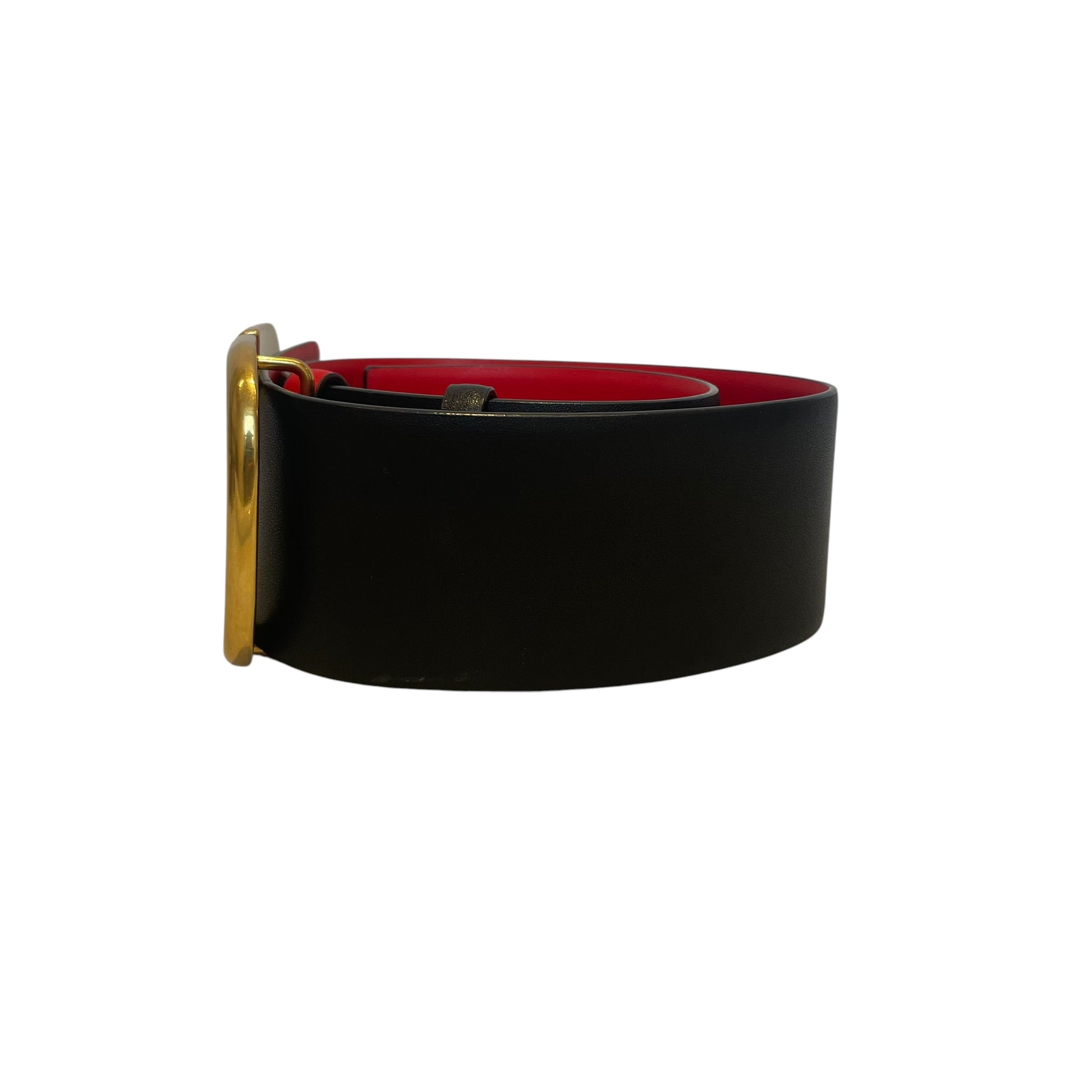 VALENTINO/Belt/Leather/BLK/RED INSIDE view 2