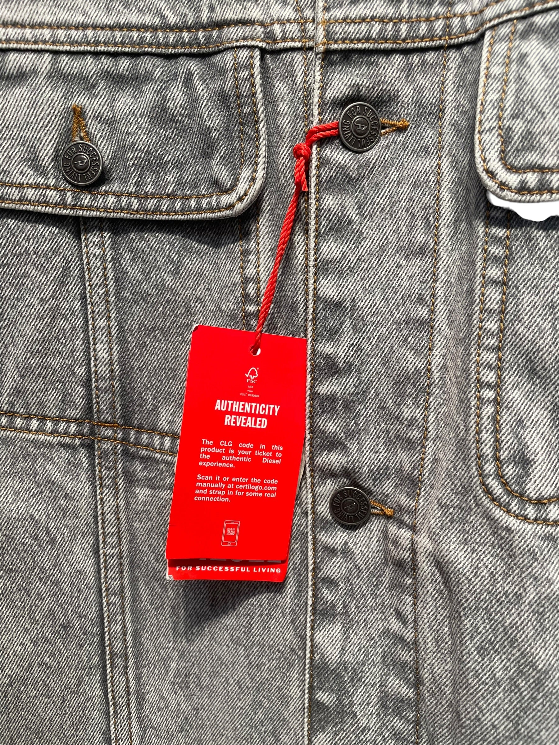 DIESEL/Denim Jkt/L/Cotton/GRY/NWT DENIM JACKET view 5
