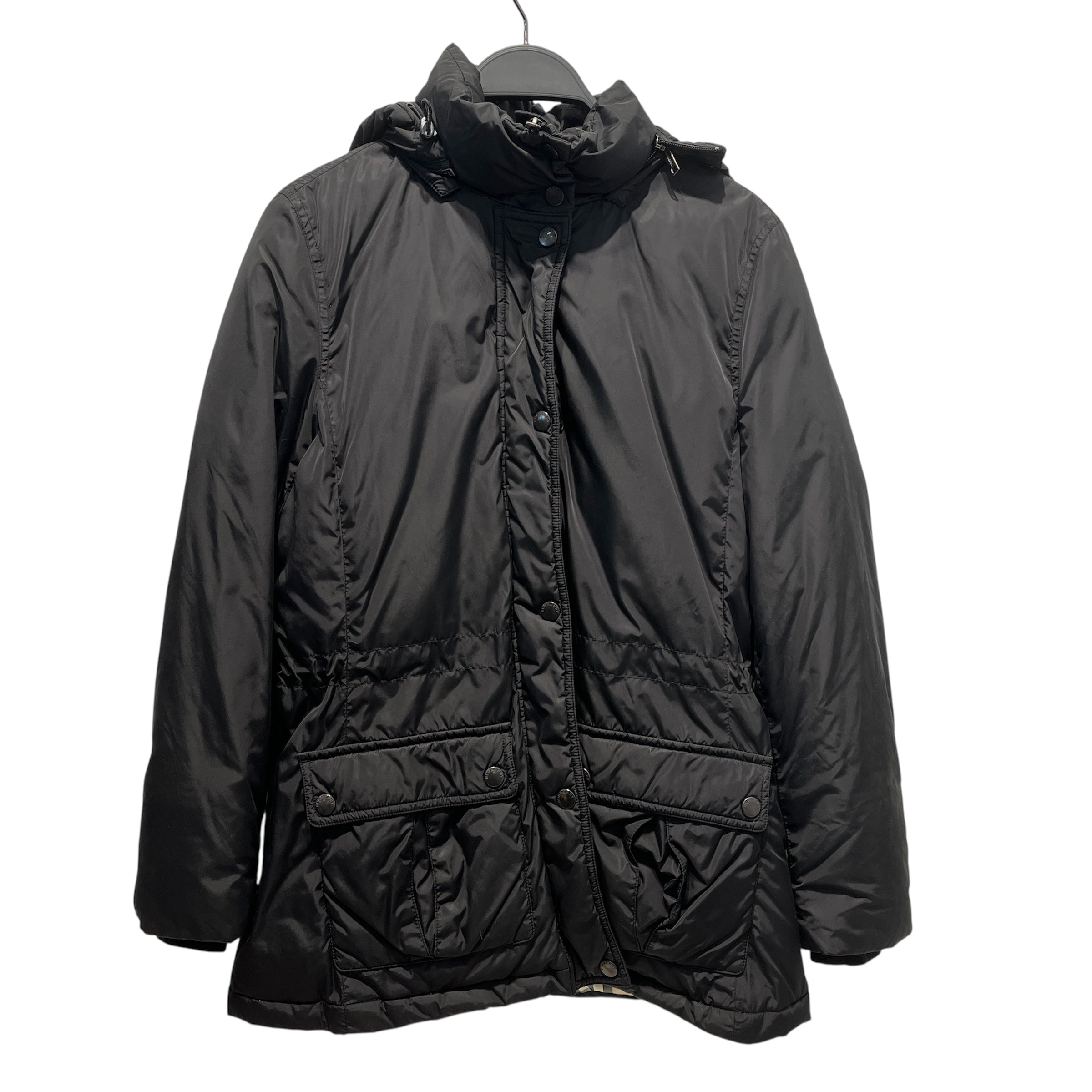 BURBERRY/Puffer Jkt/XS/Plaid/BLK/Short Puffer Jacket view 1
