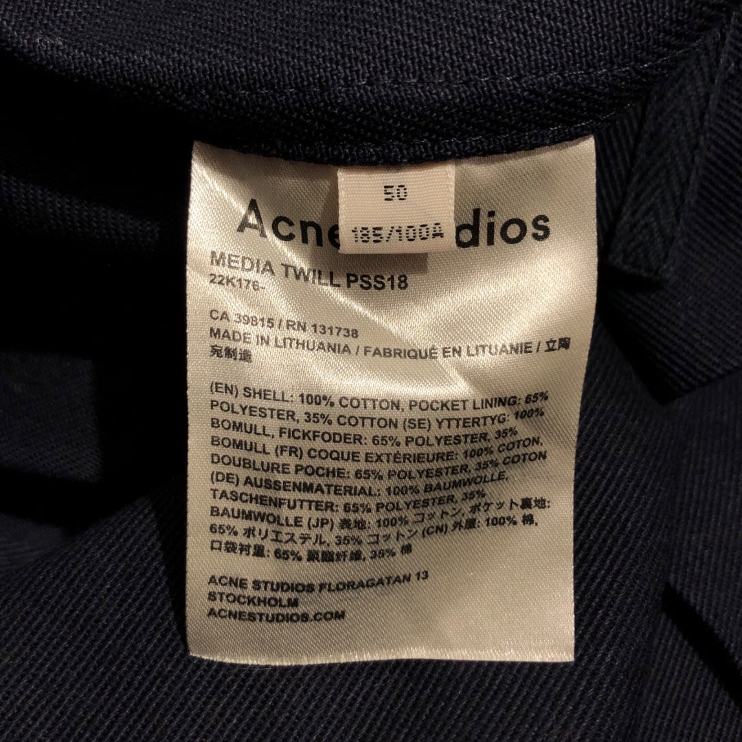 Acne Studios/Tailored Jkt/50/Cotton/NVY/ view 4