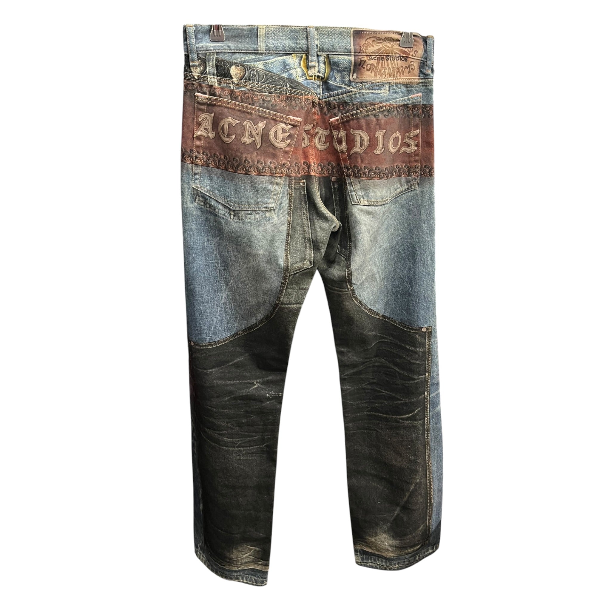 Acne Studios/Pants/S/Cotton/BLU/All Over Print/COWBOY TROMPE JEANS view 2