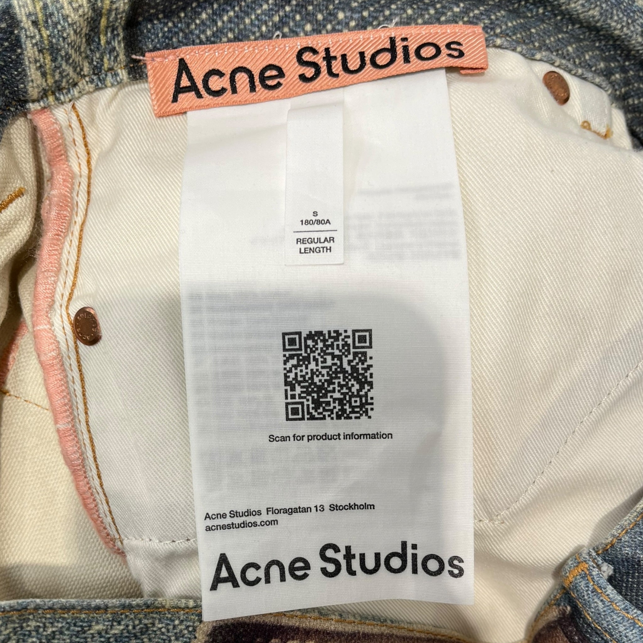 Acne Studios/Pants/S/Cotton/BLU/All Over Print/COWBOY TROMPE JEANS view 3