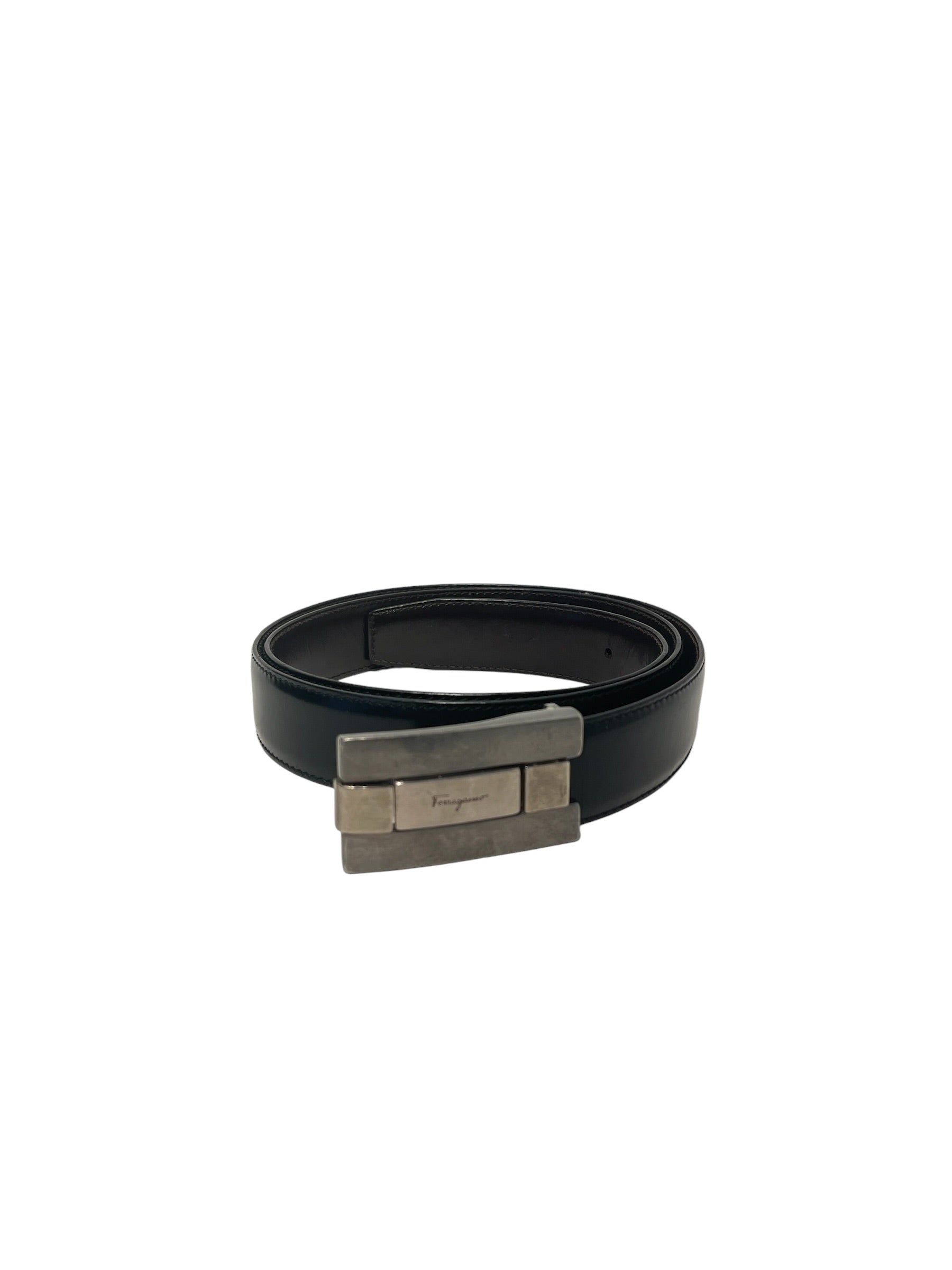 Salvatore Ferragamo/Belt/Leather/BLK/M's/ view 1