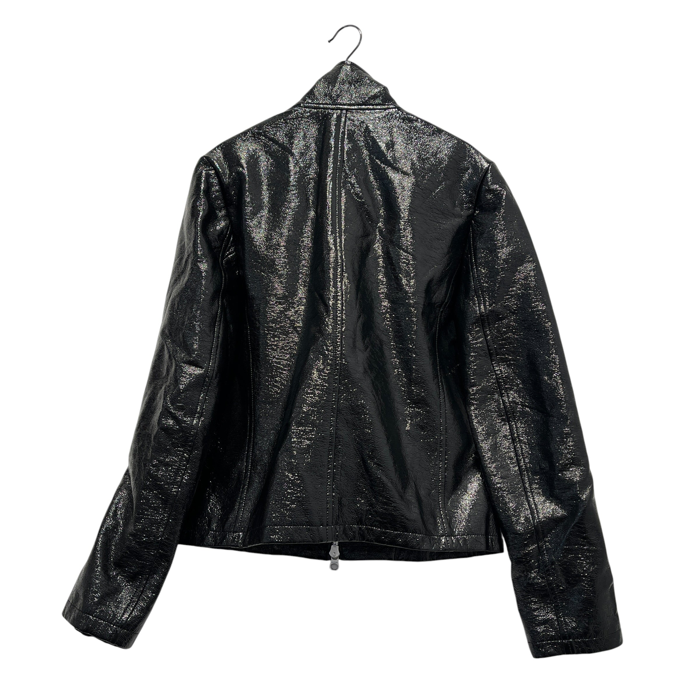 Courreges/Jacket/S/BLK/VINYL view 2