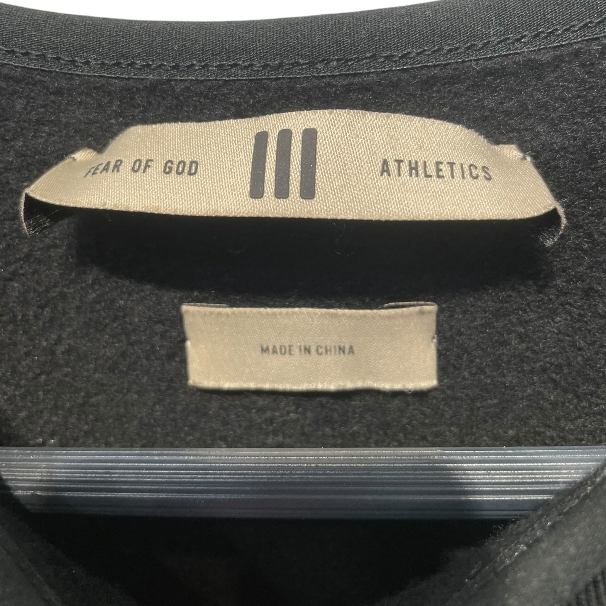 adidas/FEAR OF GOD/Sweatshirt/S/Cotton/BLK/3 TAN STRIPE DETAIL view 3