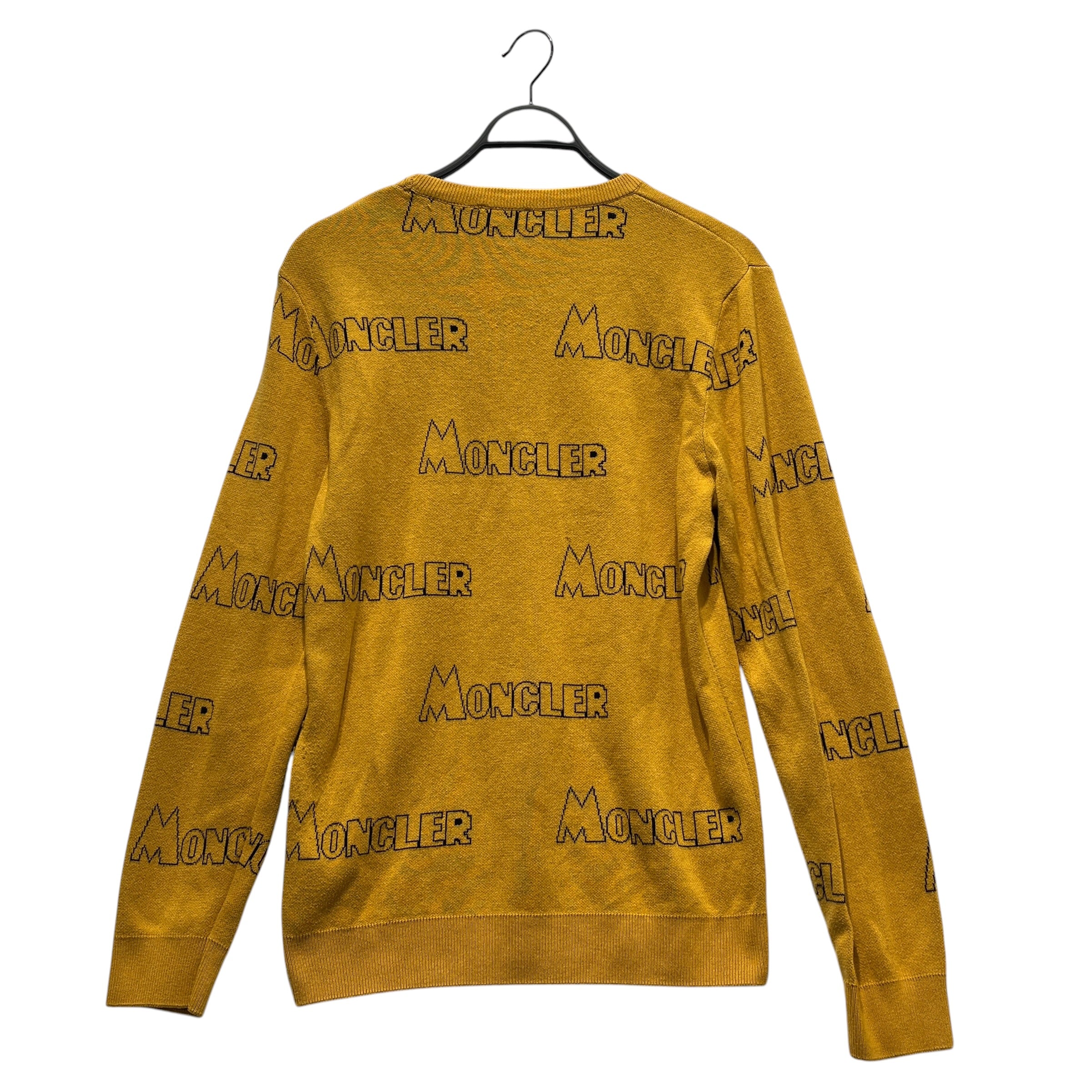 MONCLER/Sweater/L/Cotton/YEL/LOGO ALL OVER view 2