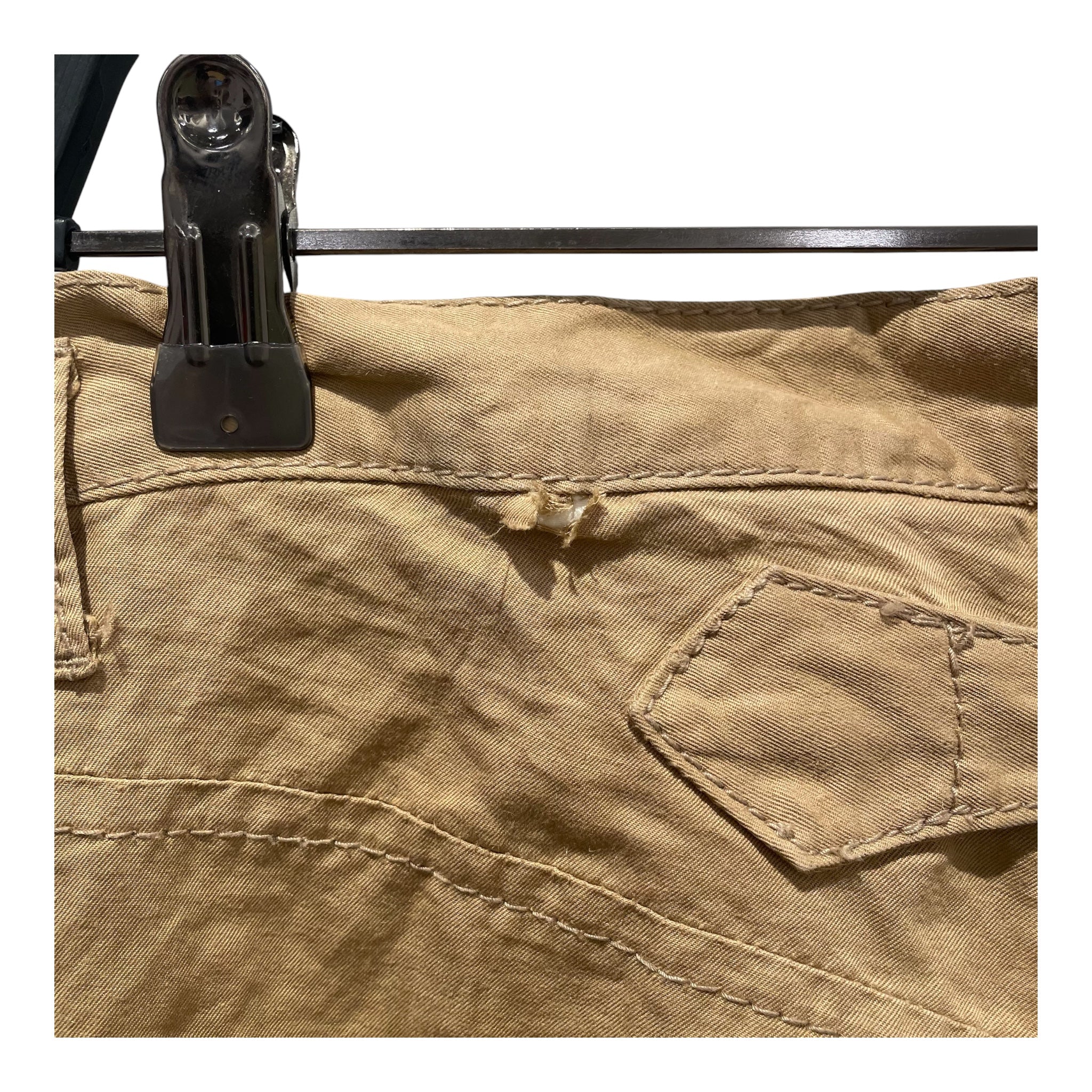 tricot COMME des GARCONS/Straight Pants/S/Cotton/BEG/BACK CLASP STRAIGHT CUT view 5