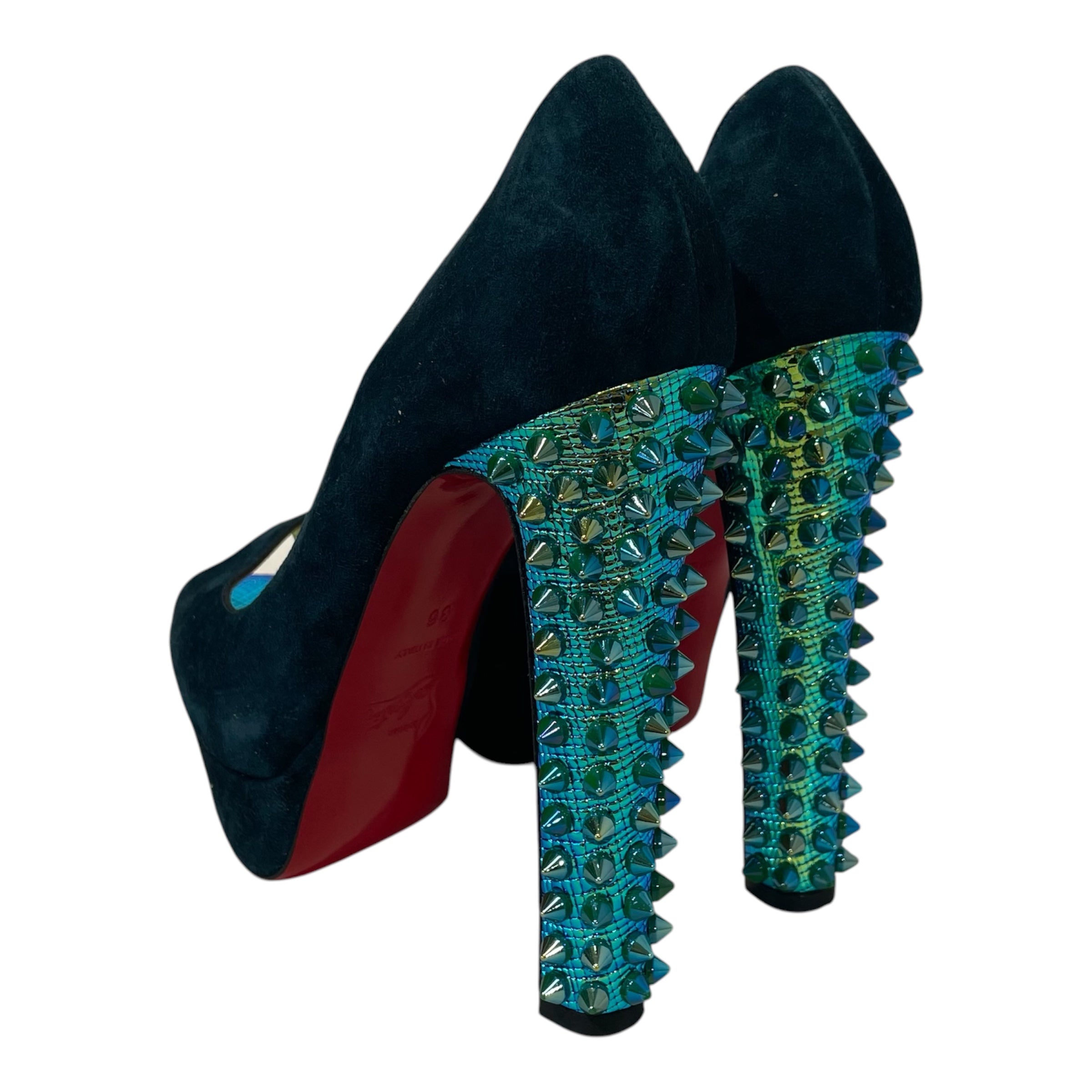 Christian Louboutin/Heels/EU 36/Suede/BLU/ view 2