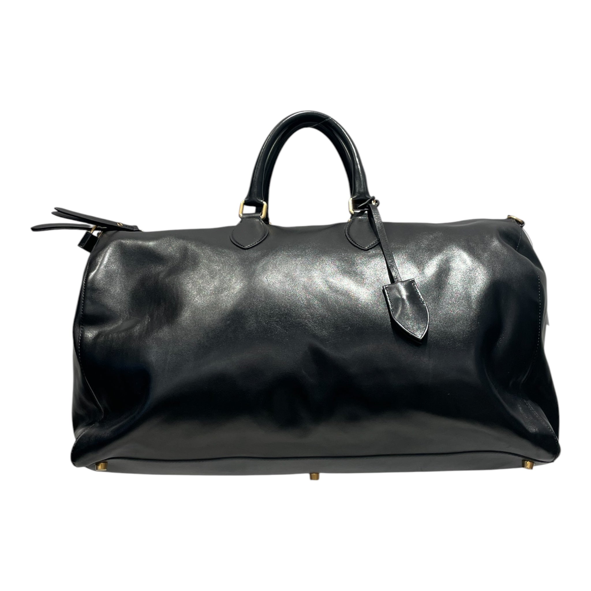 KHAITE/Boston Bag/Leather/BLK/pierre weekend bag view 1