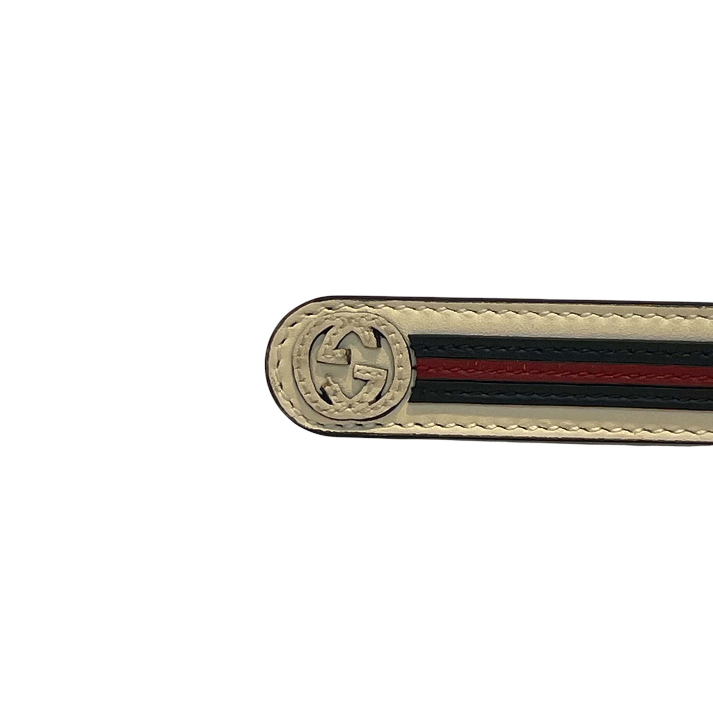 GUCCI/Belt/Stripe/Leather/MLT/gld buckle/red stripe view 4