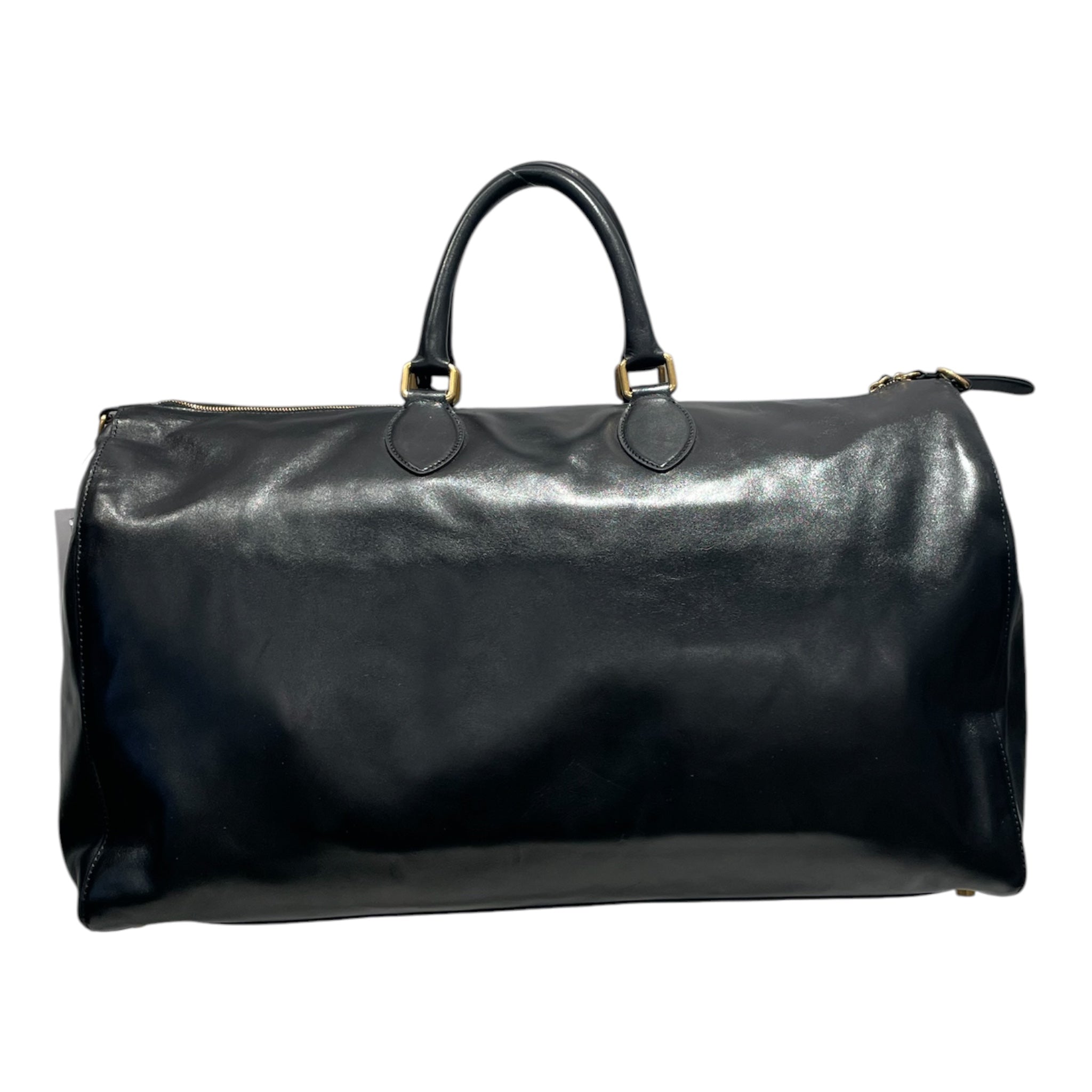 KHAITE/Boston Bag/Leather/BLK/pierre weekend bag view 2