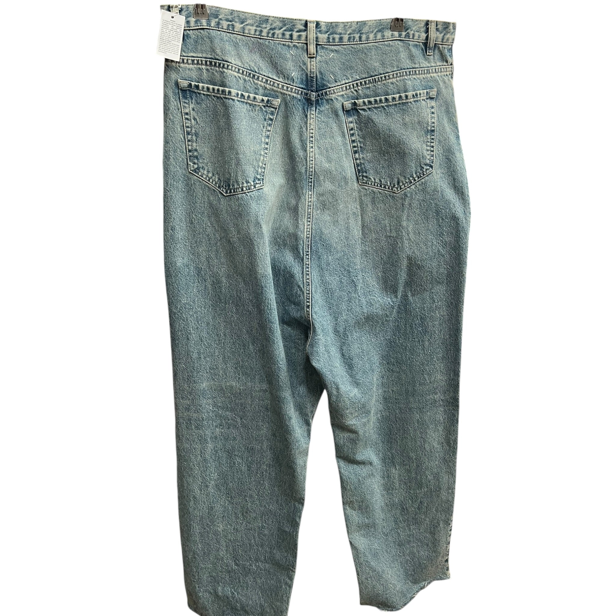 Maison Margiela/Straight Pants/36/Cotton/BLU/2026-S67LA0045 view 2