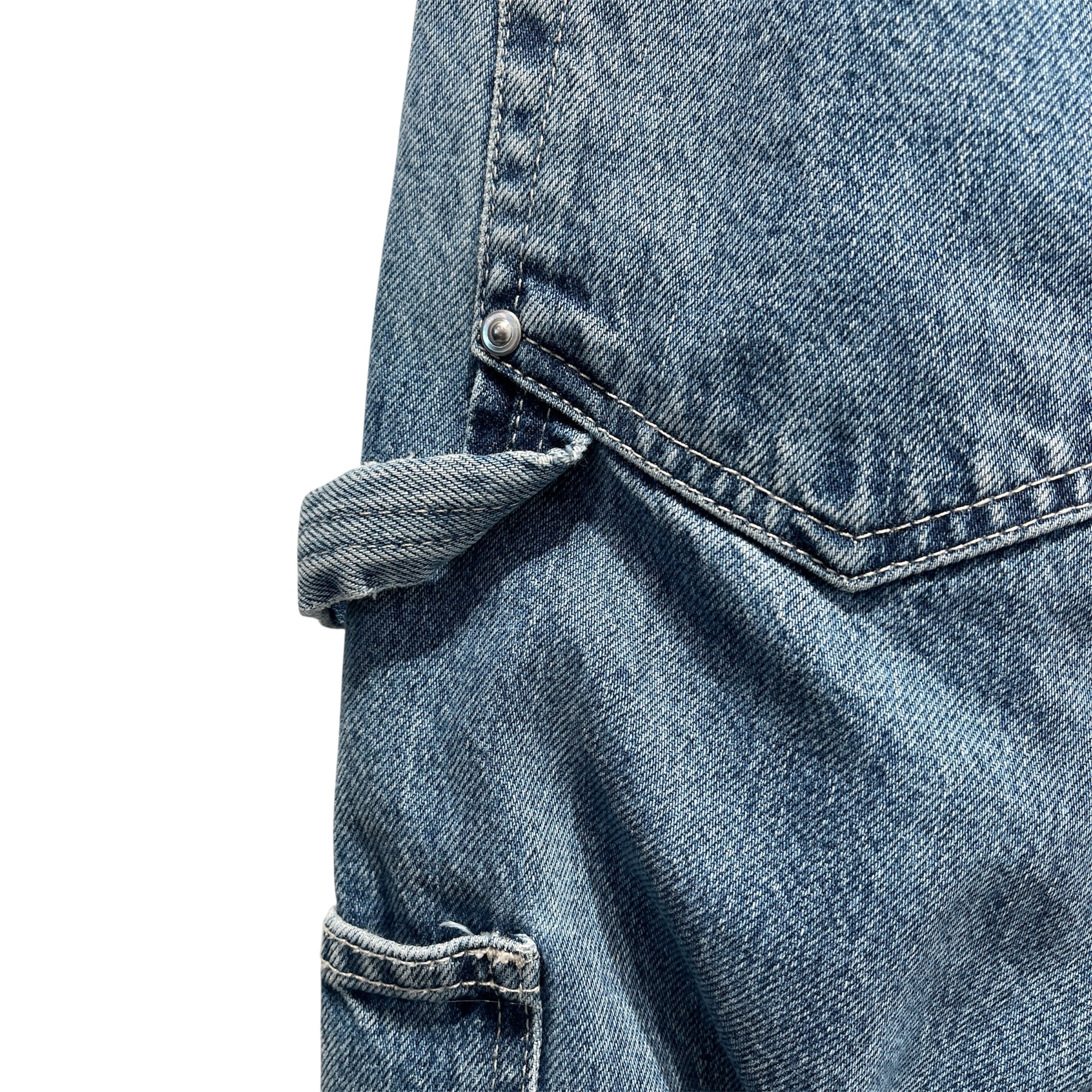HELMUT LANG JEANS/Straight Pants/27/Denim/BLU/Button Fly/Carpenter Double Knee Jeans view 4