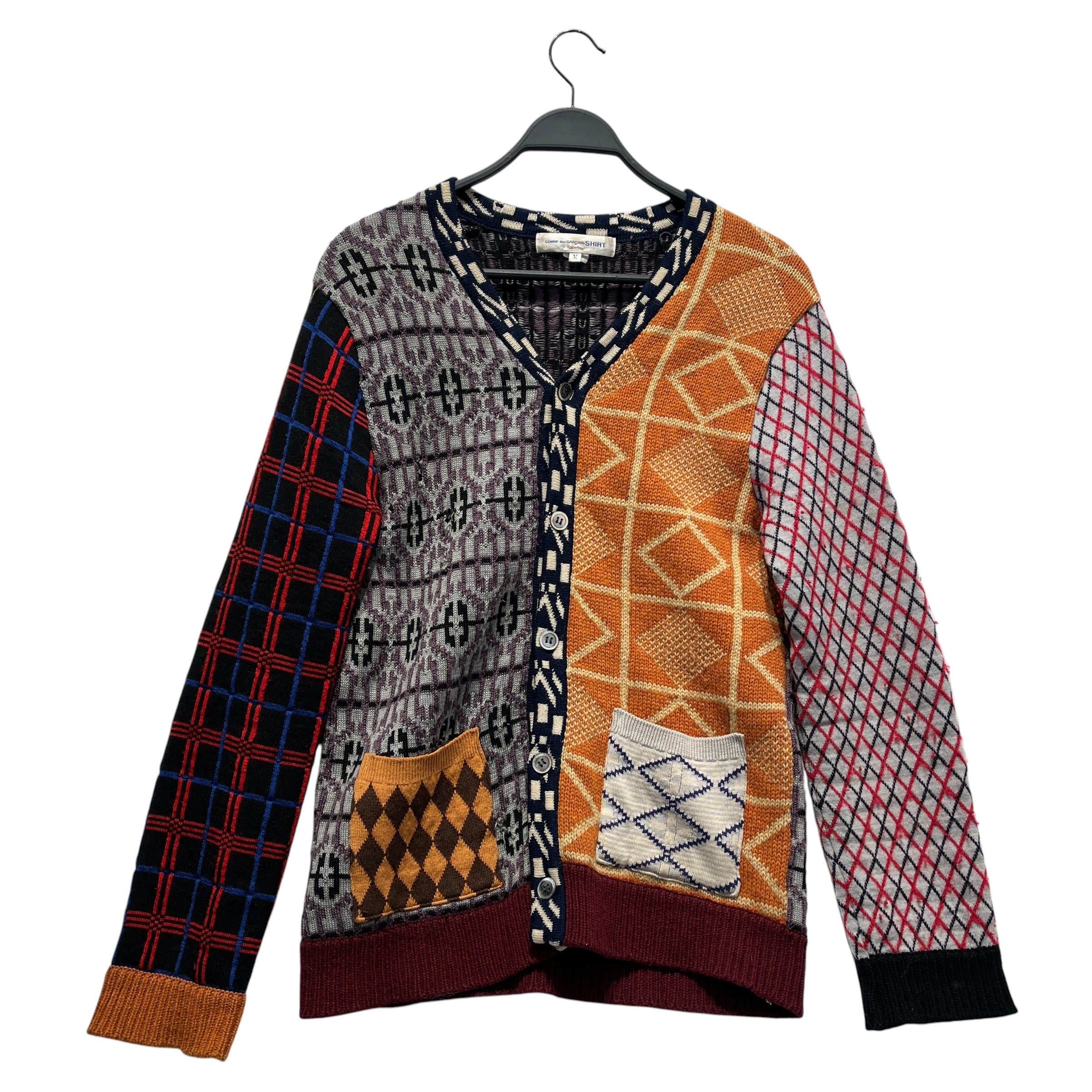COMME des GARCONS SHIRT/Heavy Cardigan/M/All Over Print/Wool/MLT/MULTICOLOR MULTI PRINT view 1