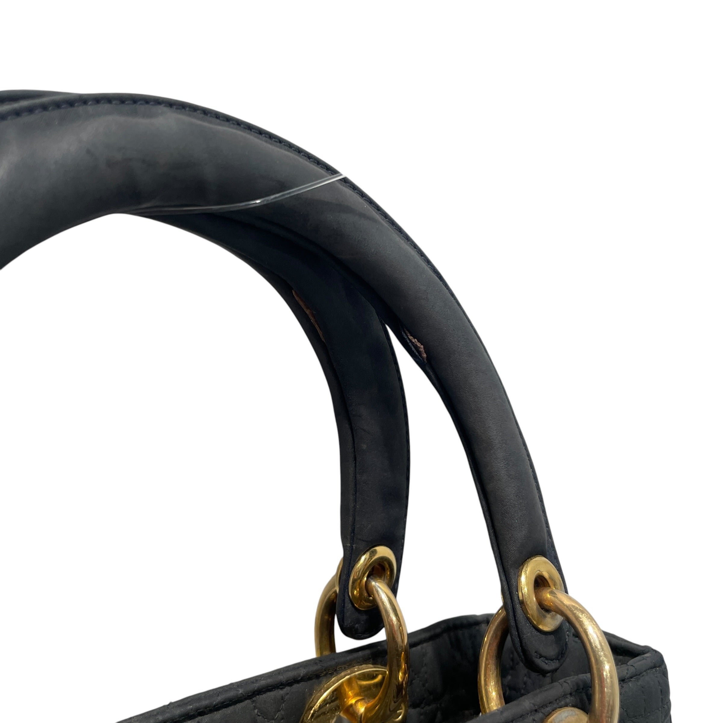 Christian Dior/Hand Bag/Monogram/Leather/BLK/Cannage Lady Dior Bag view 6