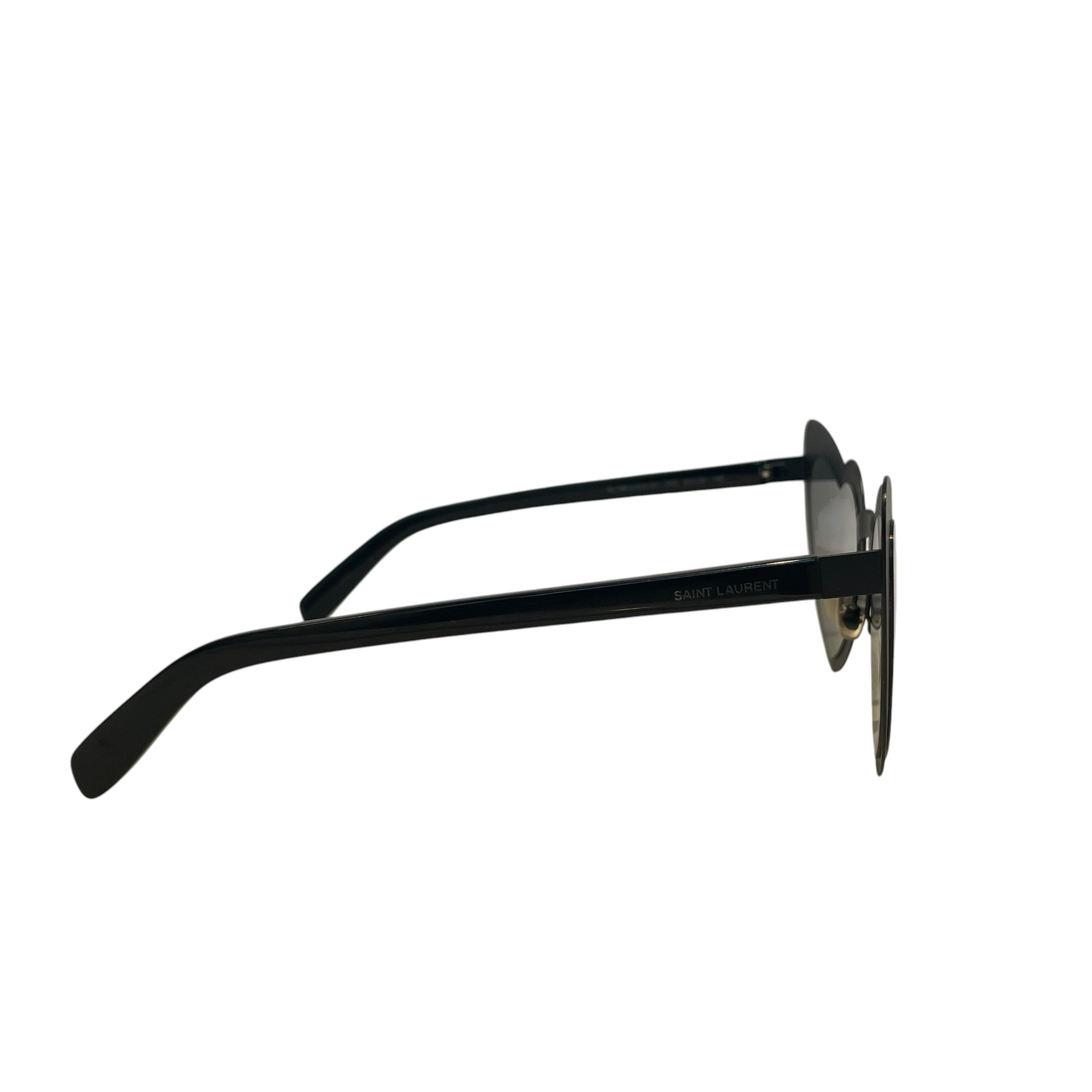 SAINT LAURENT/Sunglasses/Plastic/BLK/heart lens/sil nose hardware view 2
