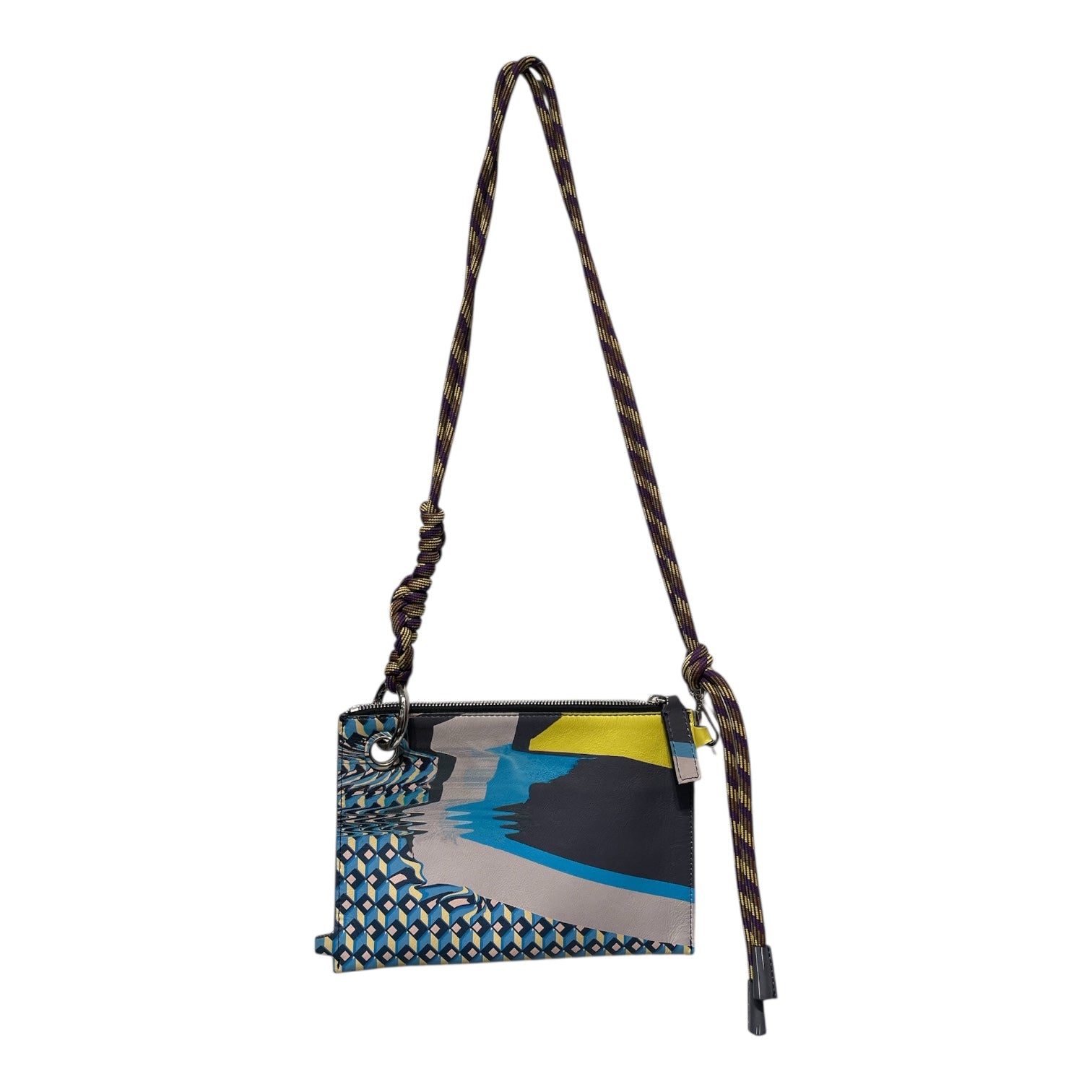DRIES VAN NOTEN/Bag/All Over Print/Leather/BLU/multicolor pouch view 5