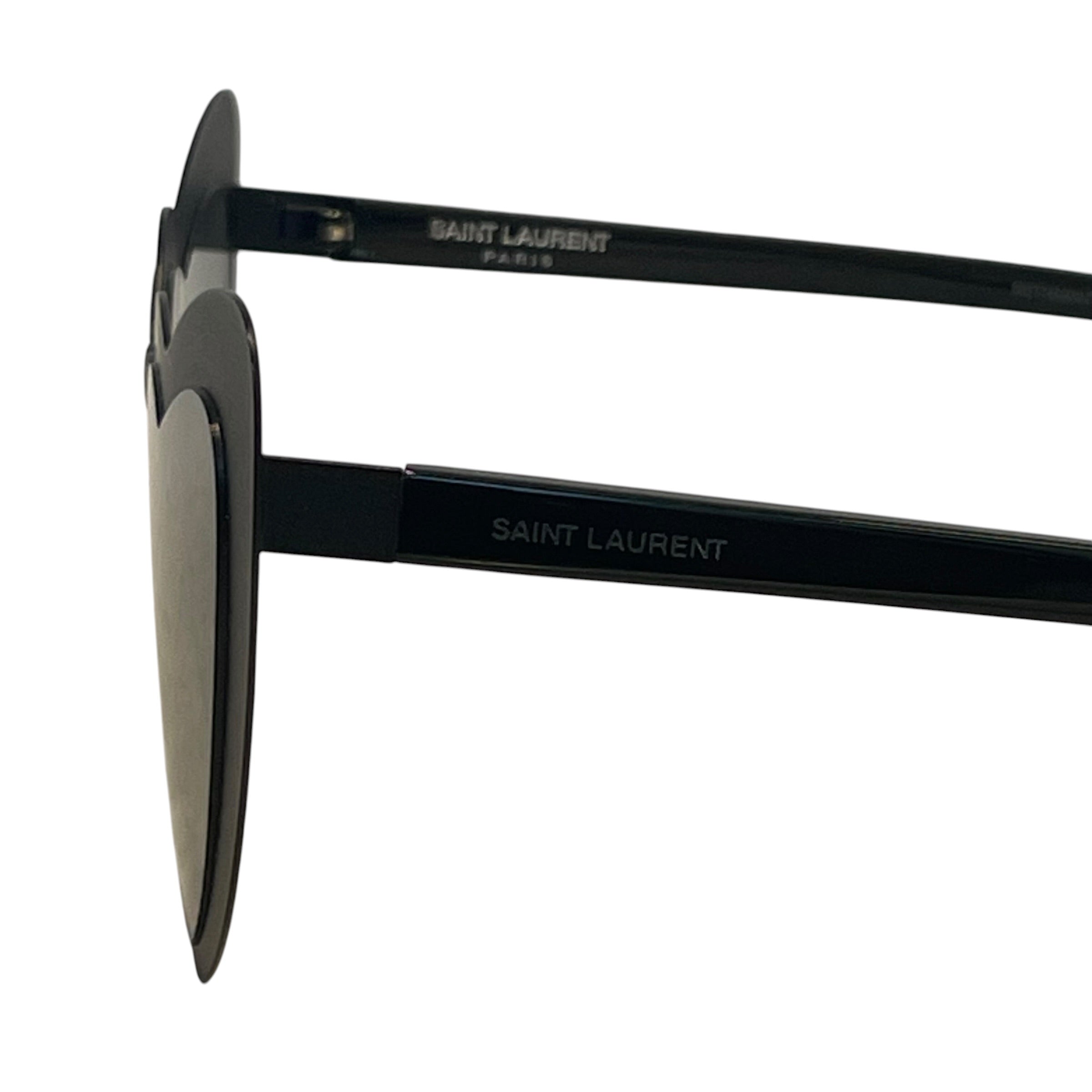 SAINT LAURENT/Sunglasses/Plastic/BLK/heart lens/sil nose hardware view 3