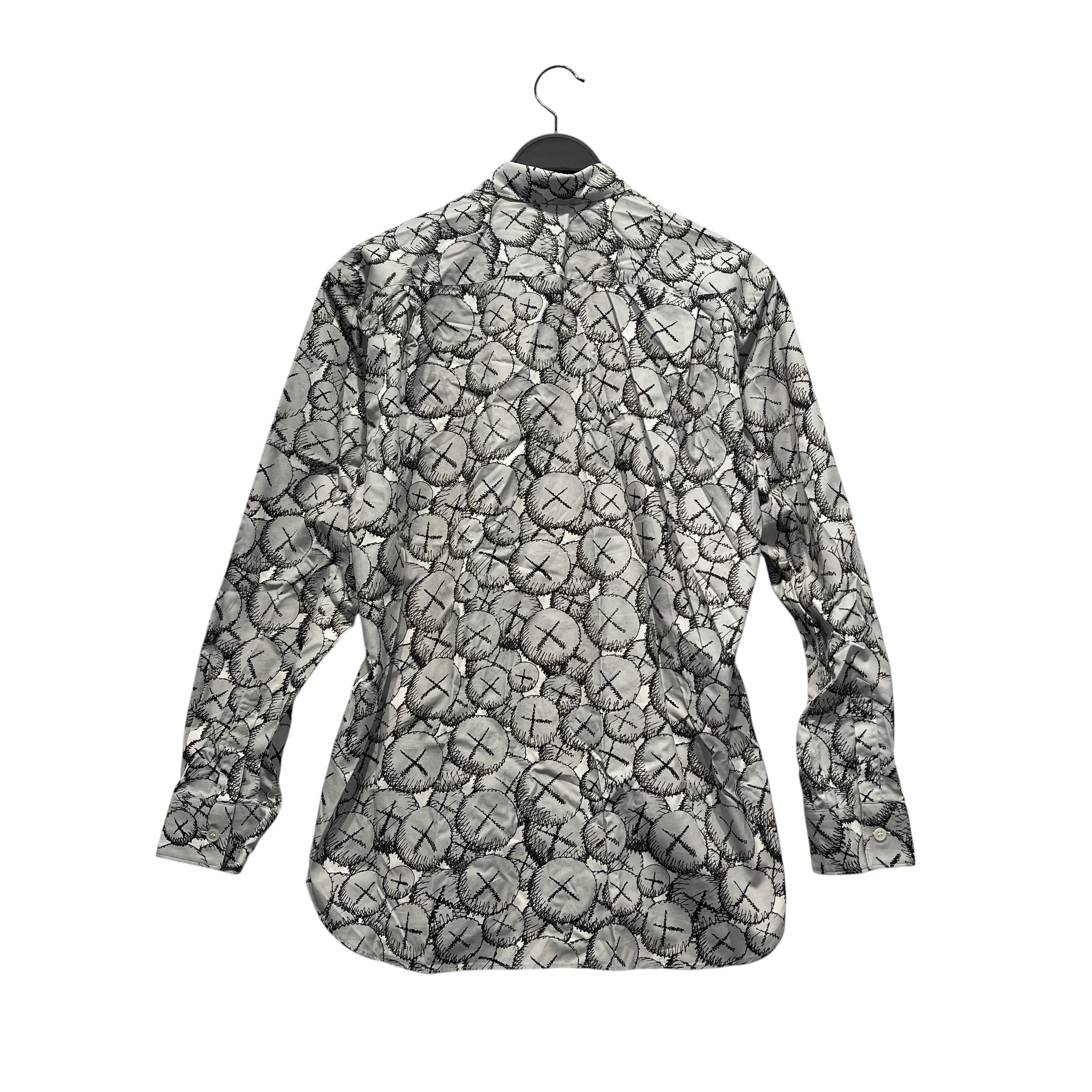 COMME des GARCONS SHIRT/KAWS/LS Shirt/S/Cotton/GRY/All Over Print/KAWS EYES view 2
