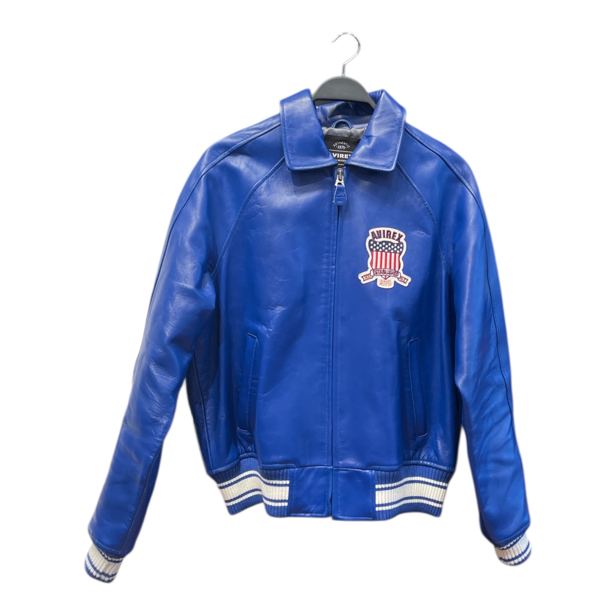 AVIREX/Leather Jkt/S/Leather/BLU/ALL AMERICANS 1975 NY view 1