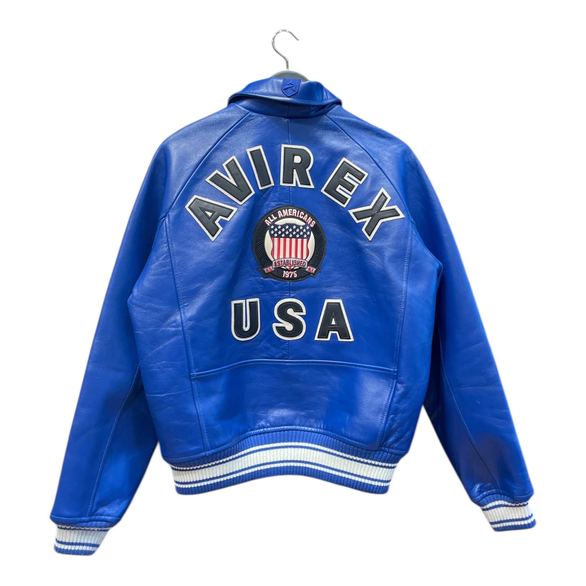 AVIREX/Leather Jkt/S/Leather/BLU/ALL AMERICANS 1975 NY view 2