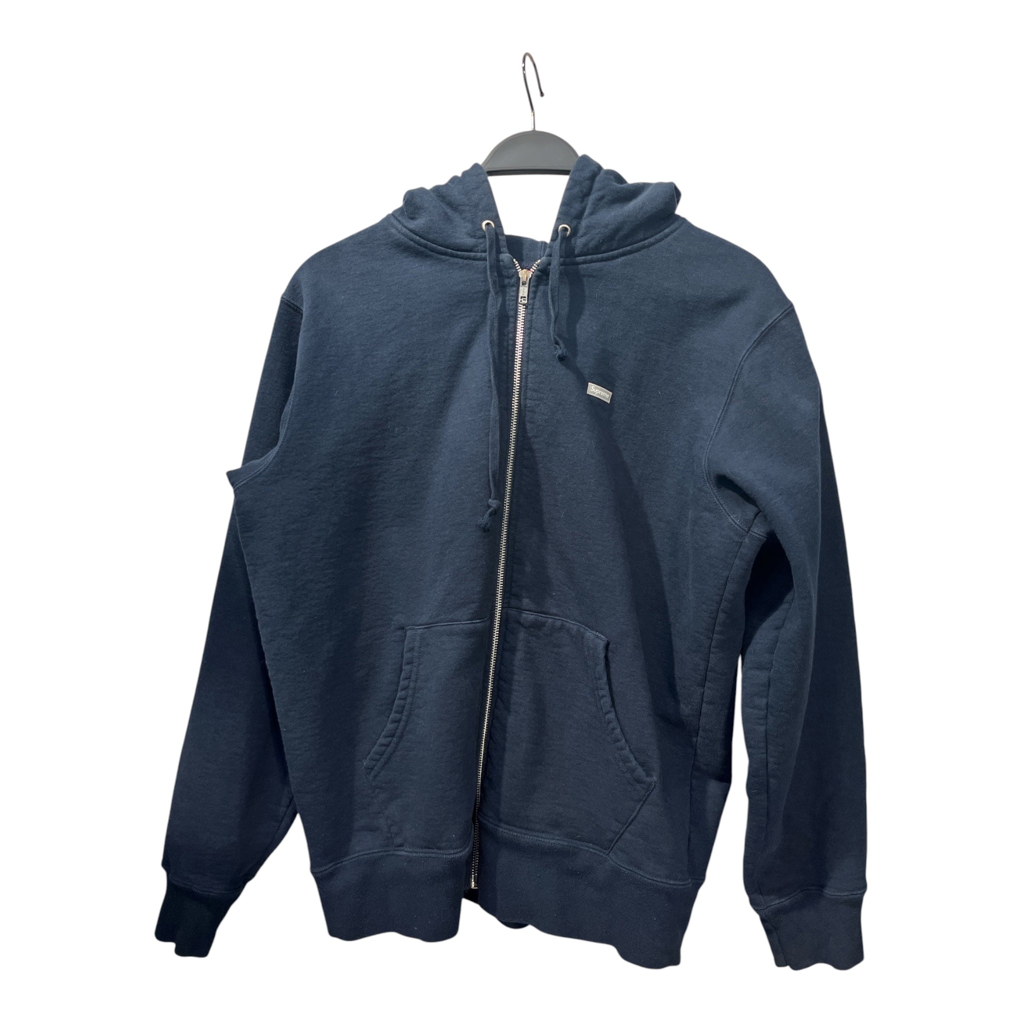 Supreme/Zip Up Hoodie/M/Cotton/NVY/ view 1