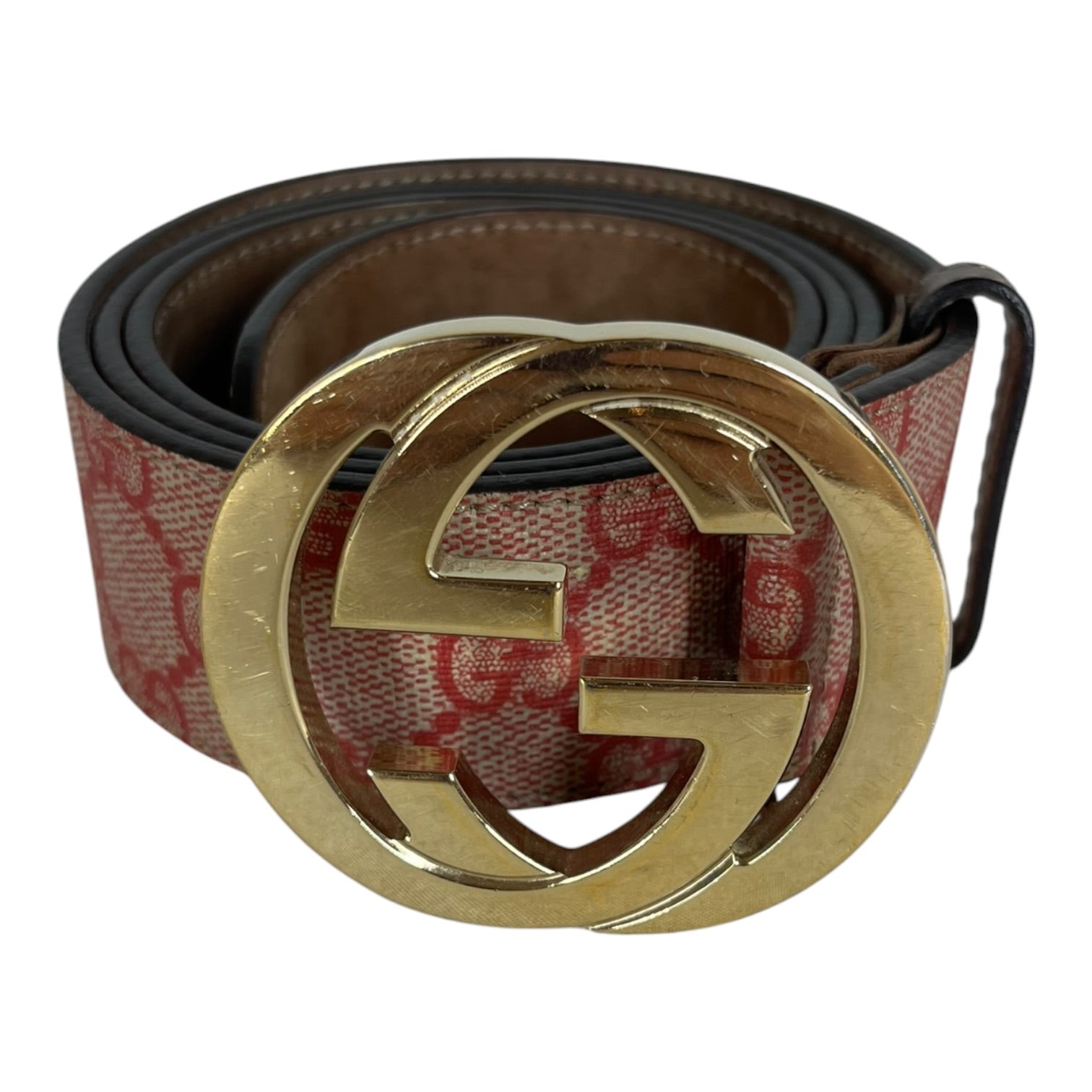 GUCCI/Belt/Monogram/RED/ view 1