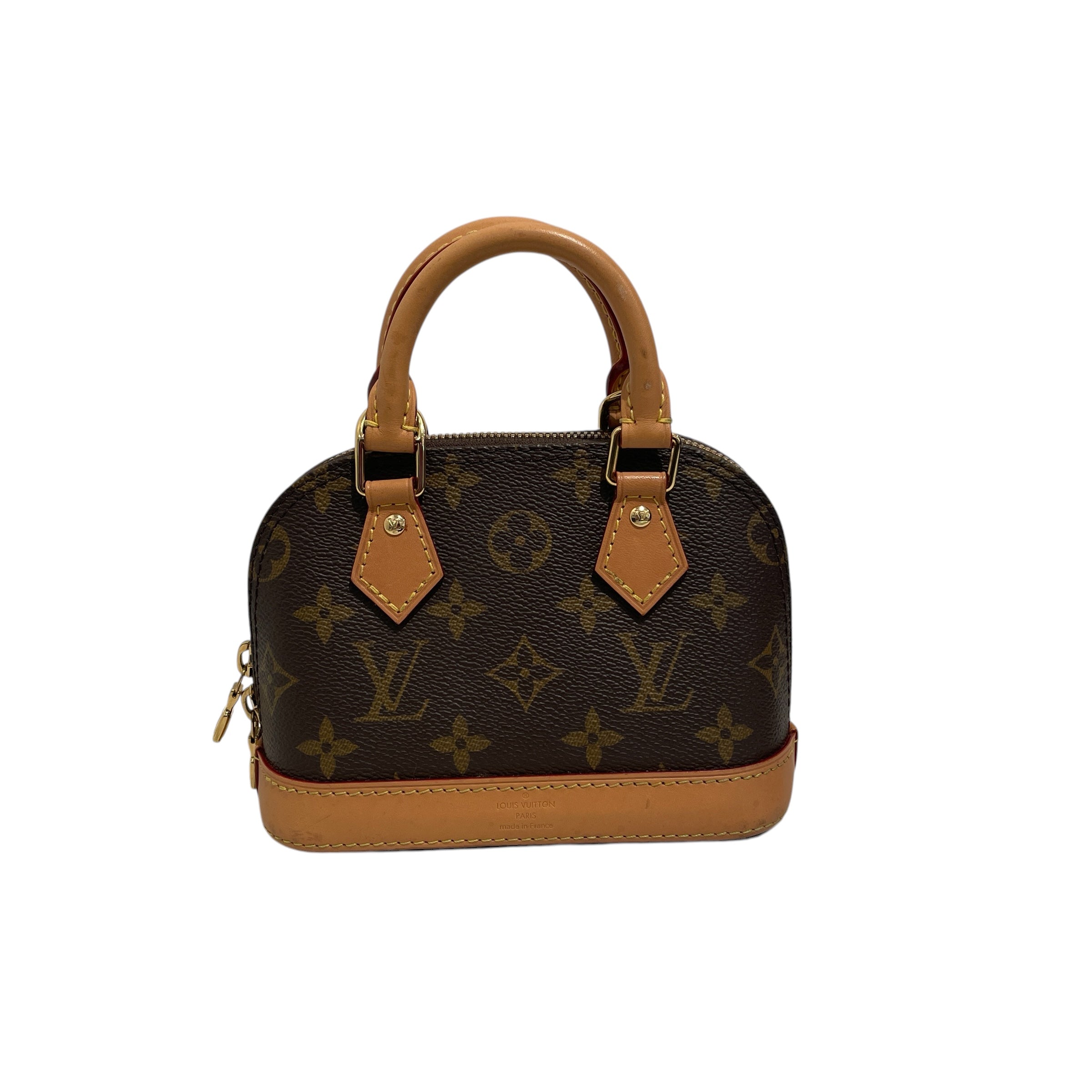 LOUIS VUITTON/Cross Body Bag/Monogram/Leather/BRW/NANO ALMA view 1
