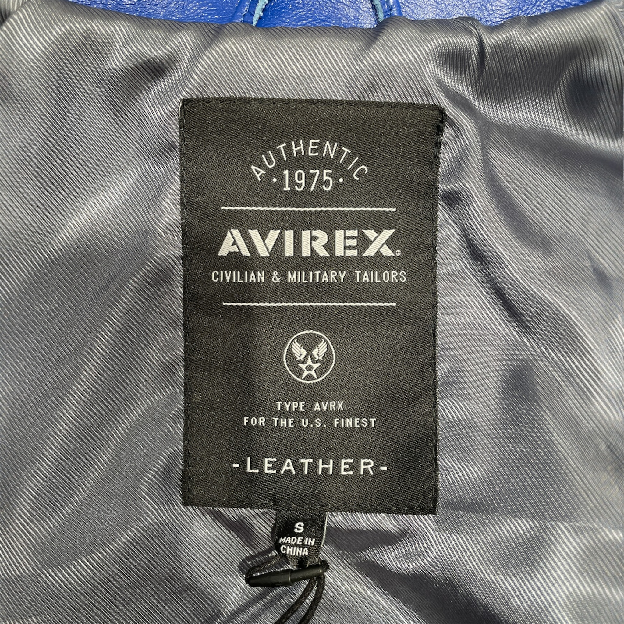 AVIREX/Leather Jkt/S/Leather/BLU/ALL AMERICANS 1975 NY view 3