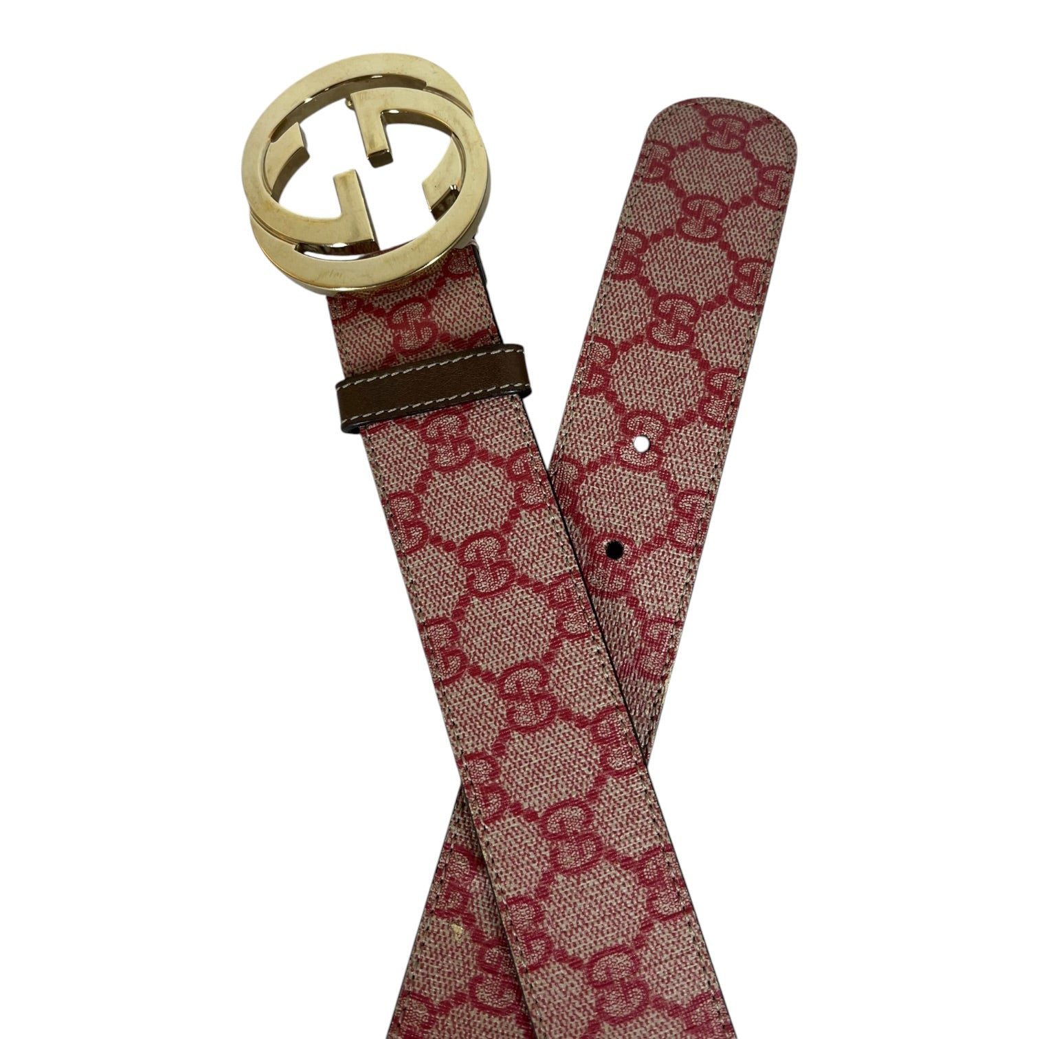 GUCCI/Belt/Monogram/RED/ view 2