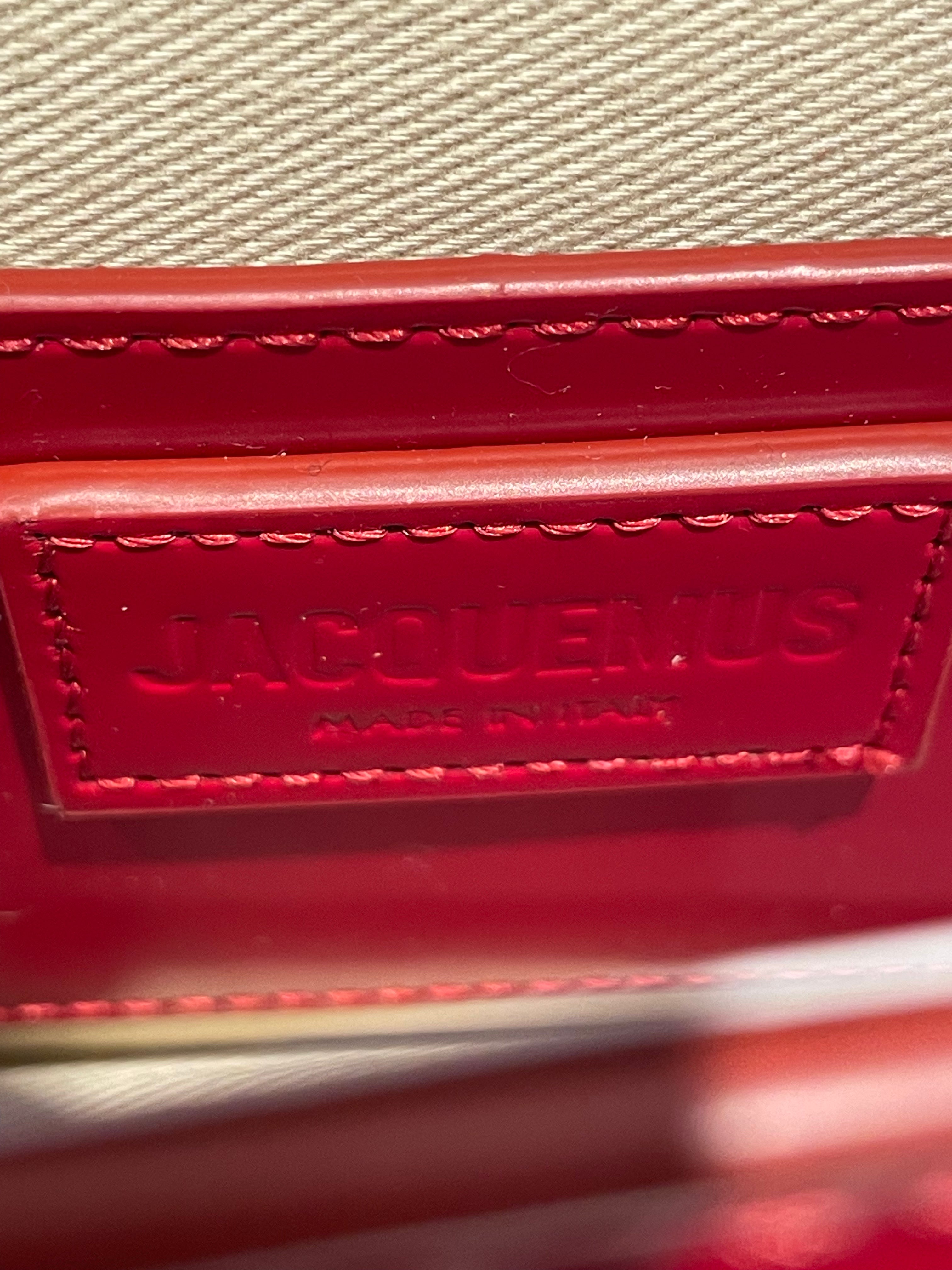 JACQUEMUS/Hand Bag/Leather/RED/Le Bambino Long view 5