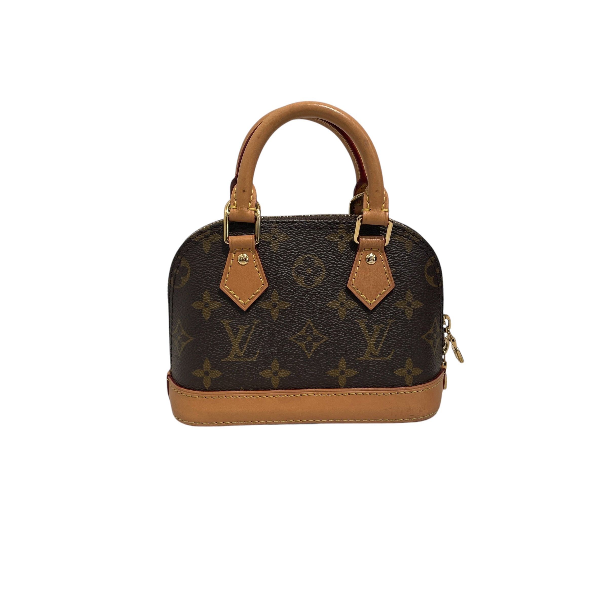 LOUIS VUITTON/Cross Body Bag/Monogram/Leather/BRW/NANO ALMA view 2