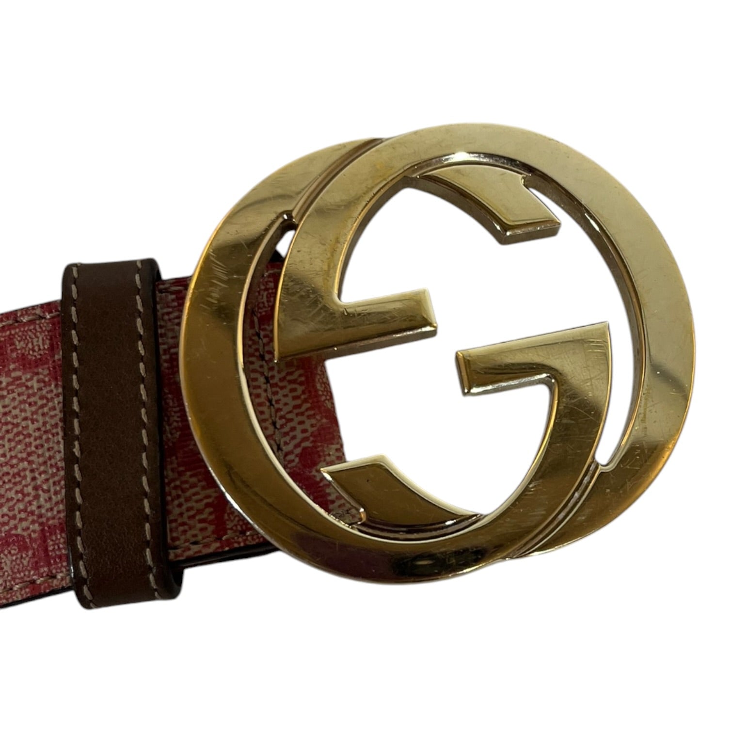 GUCCI/Belt/Monogram/RED/ view 3
